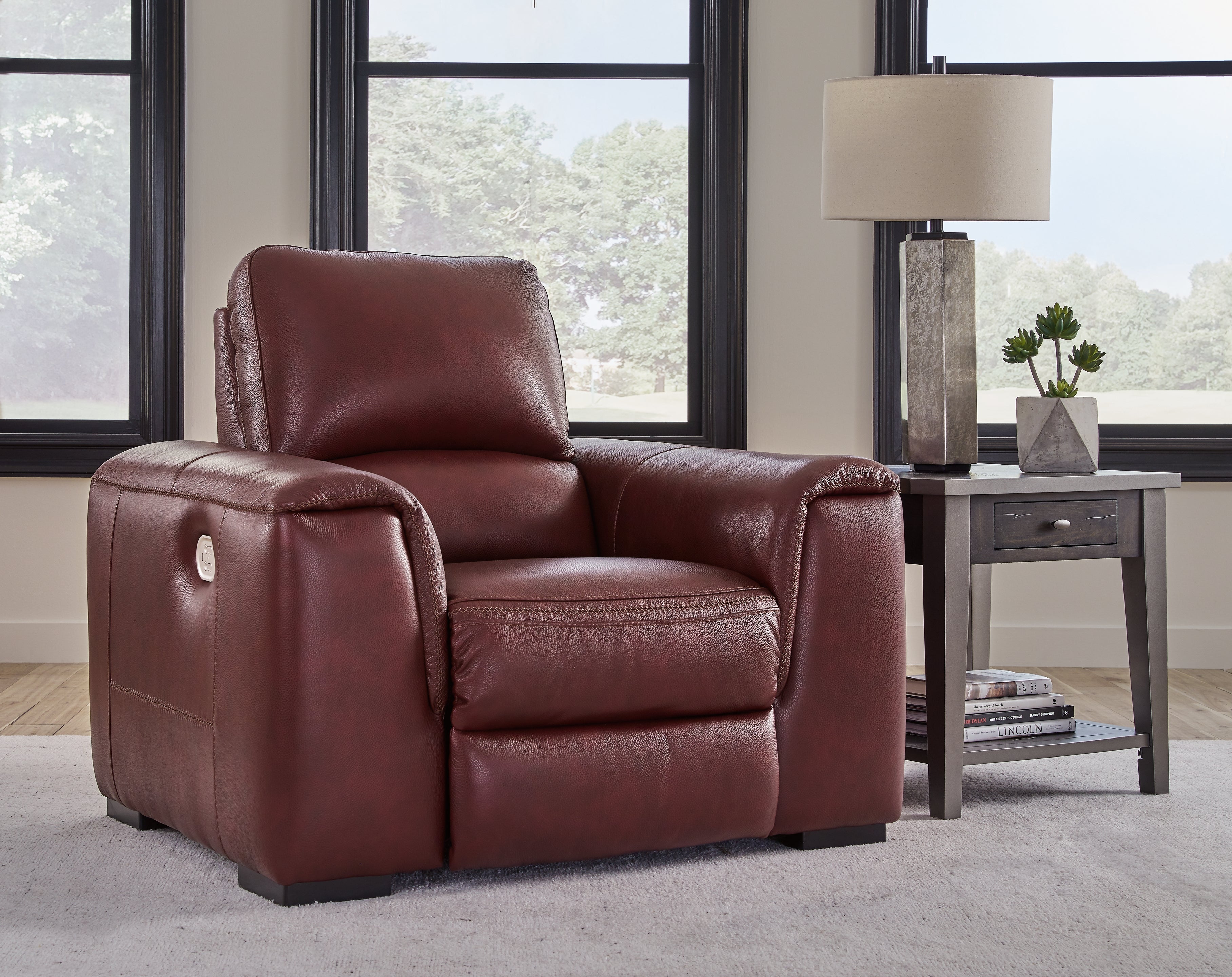 Floridian Furniture - Ashley Furniture - Alessandro Living Room - PWR REC Loveseat/CON/ADJ HDRST / Walnut - U2550218