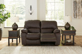 Floridian Furniture - Ashley Furniture - Leesworth Living Room - Reclining Power Loveseat / Ocean - U4380974