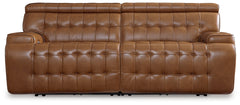 Floridian Furniture - Ashley Furniture - Temmpton Sectional - 3-Piece Power Reclining Sectional Sofa / Chocolate - U92708S3