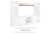 Floridian Furniture - Ashley Furniture - Bellaby Entertainment Center - 4-Piece Entertainment Center / Whitewash - W331W2