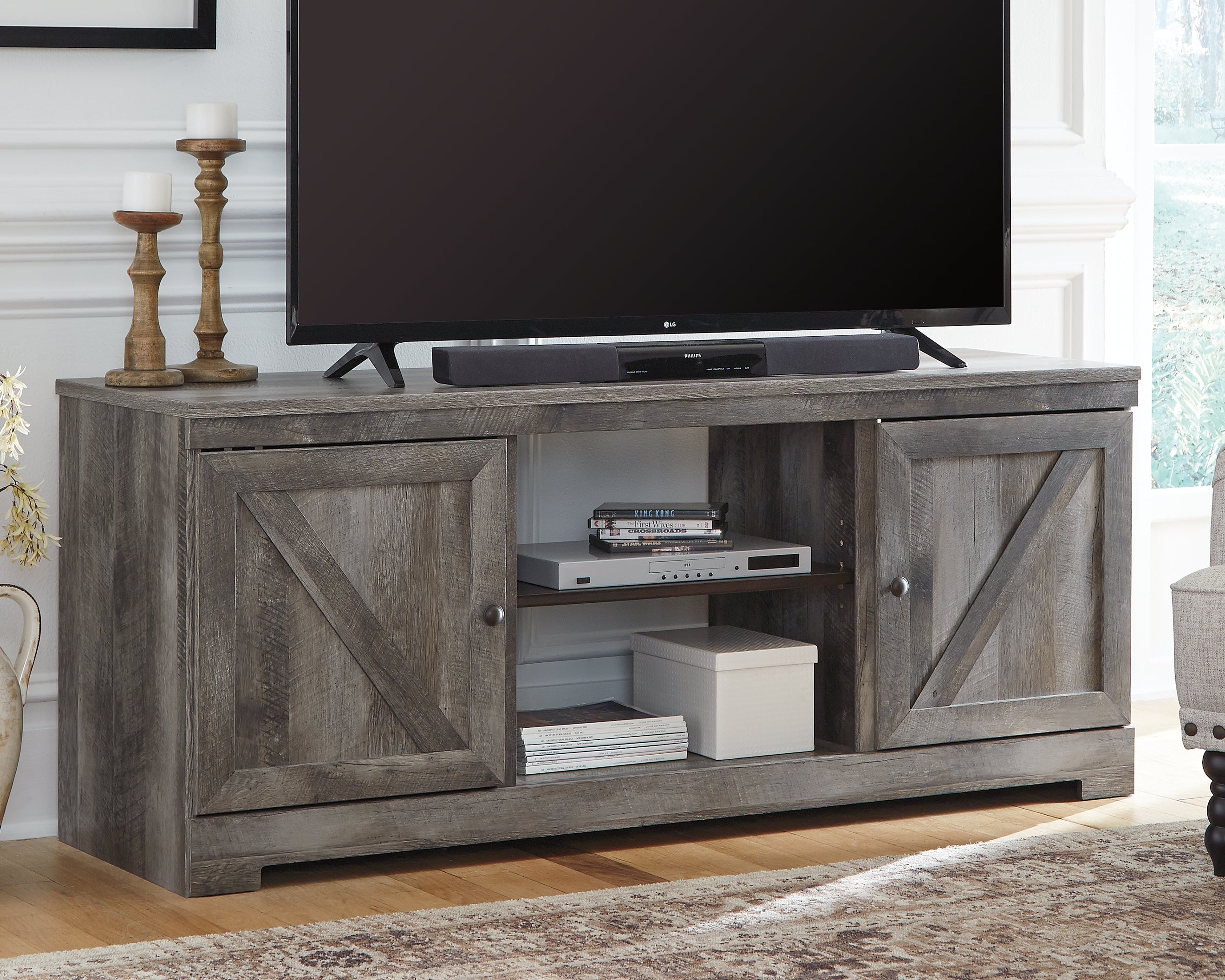 Floridian Furniture - Ashley Furniture - Wynnlow TV Stand - 63" / Gray - W440-68