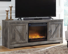 Floridian Furniture - Ashley Furniture - Wynnlow 63" TV Stand with Electric Fireplace - 63" TV Stand with Electric Fireplace / Gray - W440W4