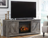 Floridian Furniture - Ashley Furniture - Wynnlow 63" TV Stand with Electric Fireplace - 63" TV Stand with Electric Fireplace / Gray - W440W9