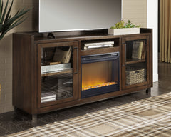Floridian Furniture - Ashley Furniture - Starmore 70" TV Stand with Electric Fireplace - 70" TV Stand with Electric Fireplace / Brown - W633W4