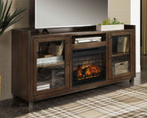 Floridian Furniture - Ashley Furniture - Starmore 70" TV Stand with Electric Fireplace - 70" TV Stand with Electric Fireplace / Brown - W633W5