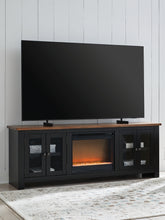 Floridian Furniture - Ashley Furniture - Wildenauer 76" TV Stand with Electric Fireplace - 76" TV Stand with Electric Fireplace / Brown/Black - W664W2
