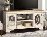 Floridian Furniture - Ashley Furniture - Realyn 74" TV Stand - 74" / Chipped White - W743-68