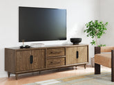 Floridian Furniture - Ashley Furniture - Roanhowe 85" TV Stand - 85" / Brown - W769-68