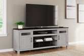 Floridian Furniture - Ashley Furniture - Darborn 88" TV Stand - 88" / Gray/Brown - W796-68