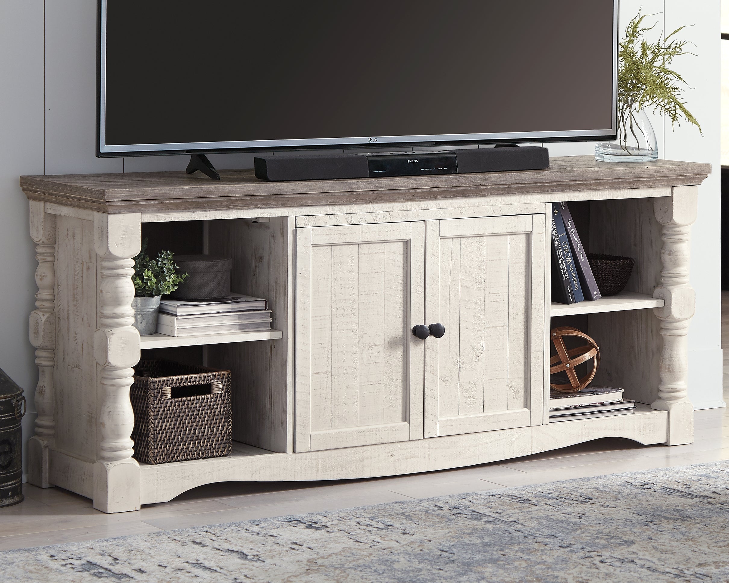 Floridian Furniture - Ashley Furniture - Havalance 67" TV Stand - 67" / Two-tone - W814-30
