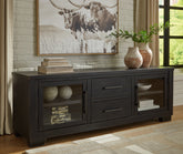 Floridian Furniture - Ashley Furniture - Galliden 80" TV Stand - 80" / Black - W841-168