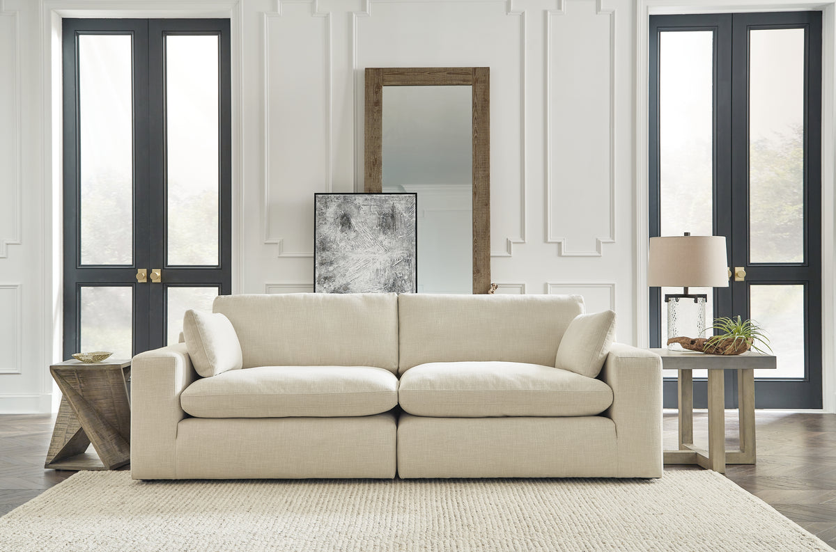 Floridian Furniture - Ashley Furniture - Elyza Sectional - RAF 10-Piece Sectional / Linen - 10006S8