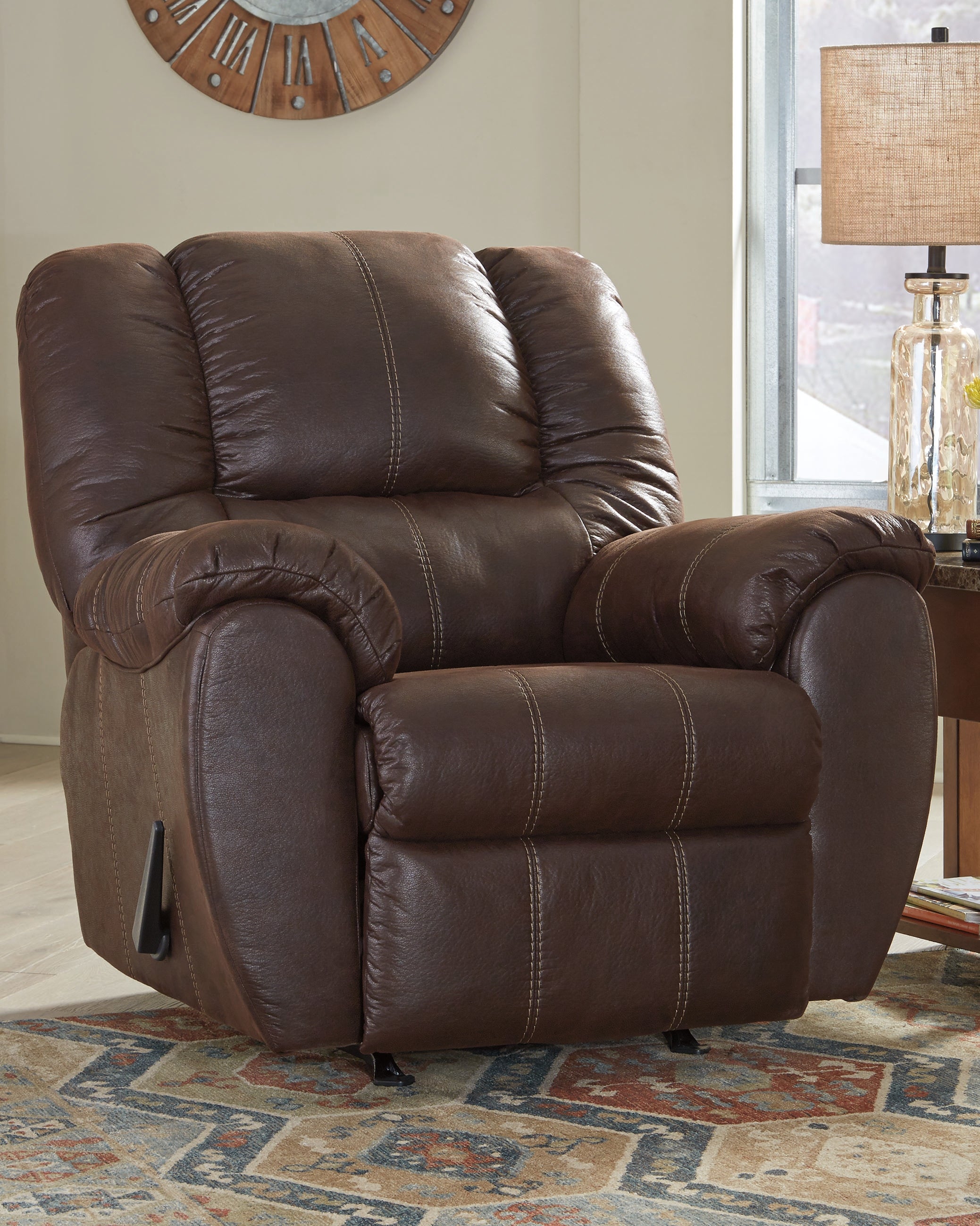 Floridian Furniture - Ashley Furniture - McGann Living Room - Rocker Recliner / Walnut - 1030125