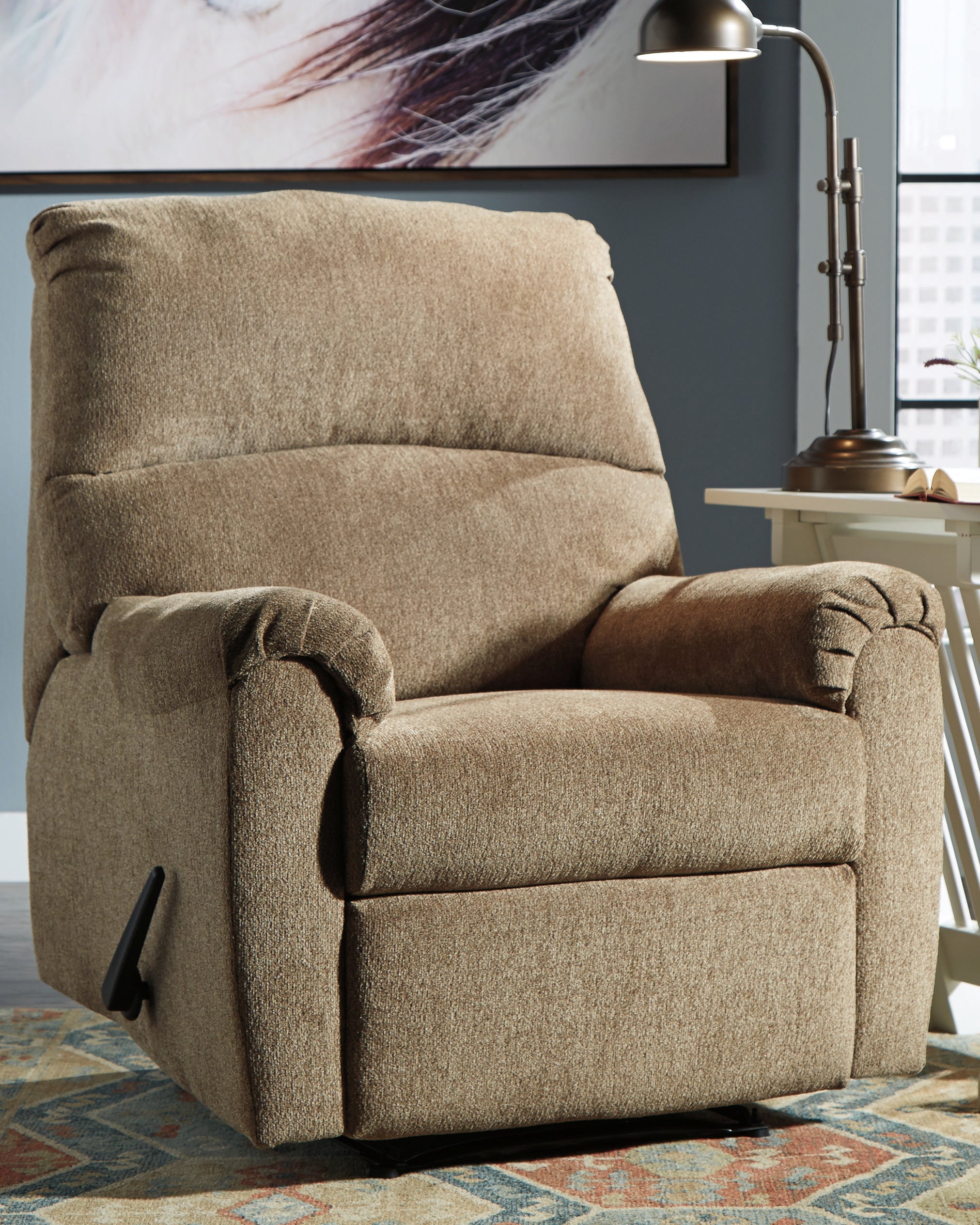 Floridian Furniture - Ashley Furniture - Nerviano Living Room - Zero Wall Recliner / Mocha - 1080129