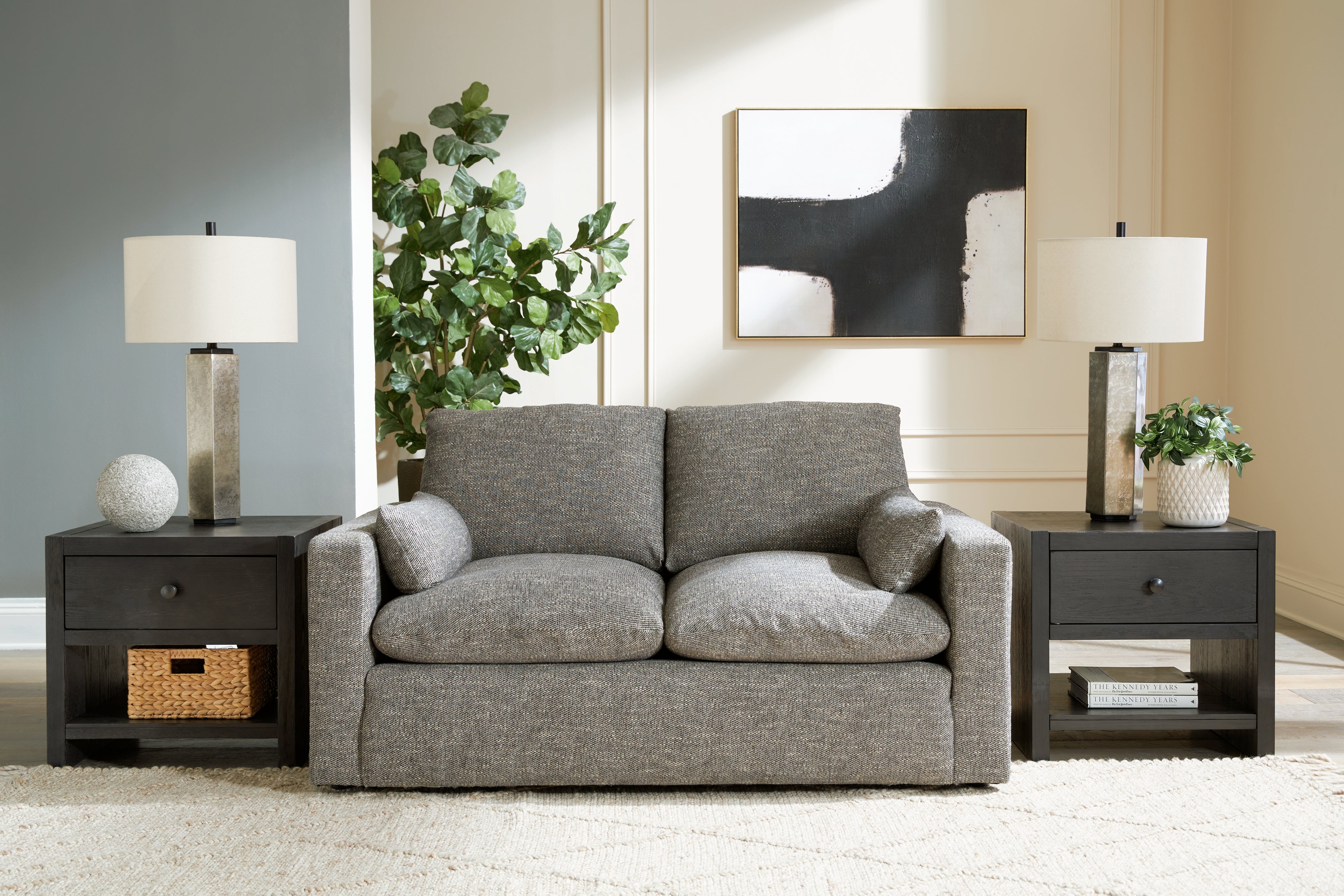 Floridian Furniture - Ashley Furniture - Dramatic Living Room - Loveseat / Granite - 1170235