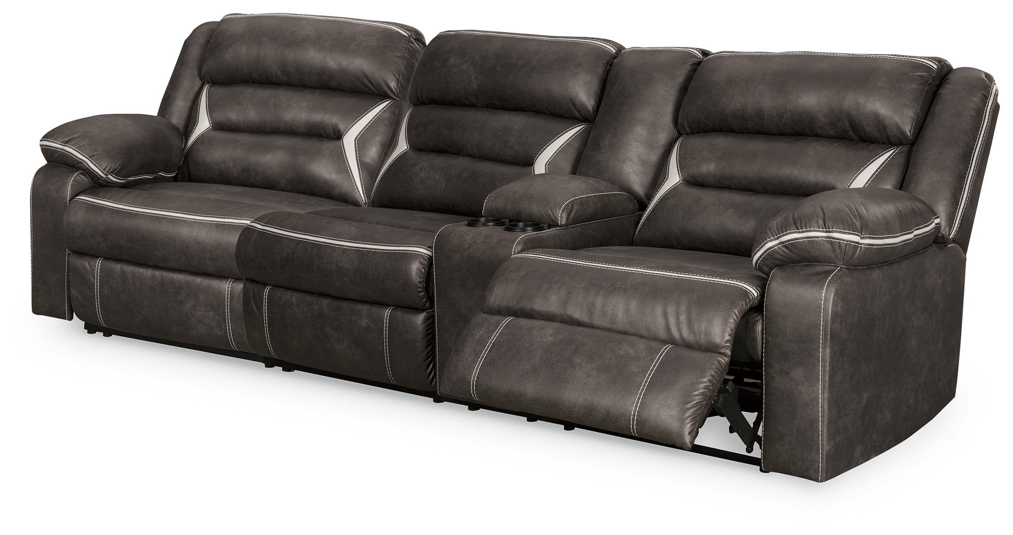 Floridian Furniture - Ashley Furniture - Kincord Sectional - 2-Piece Power Reclining Sectional Sofa / Midnight - 13104S1