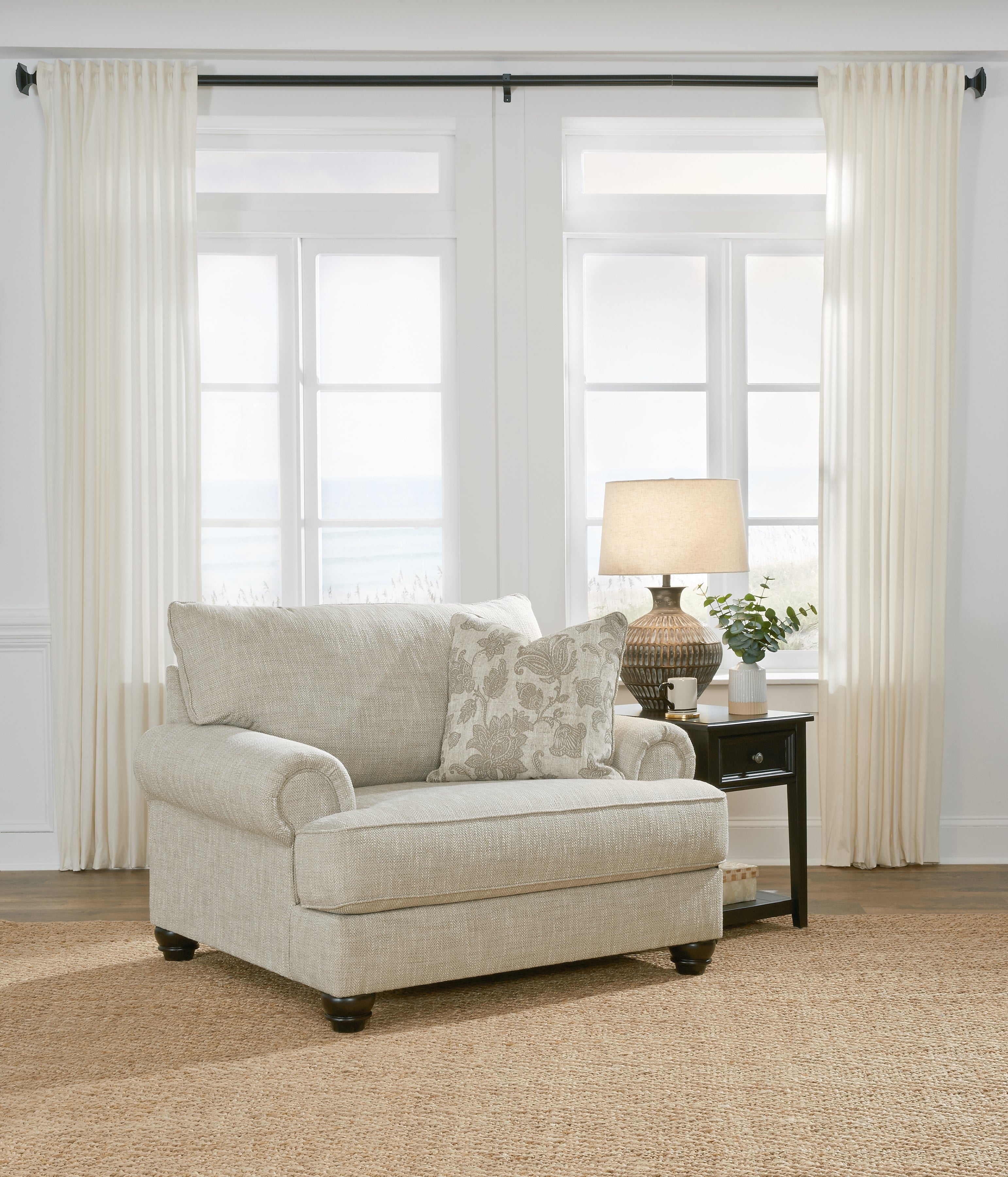 Floridian Furniture - Ashley Furniture - Asanti Living Room - Chair and a Half / Fog - 1320123