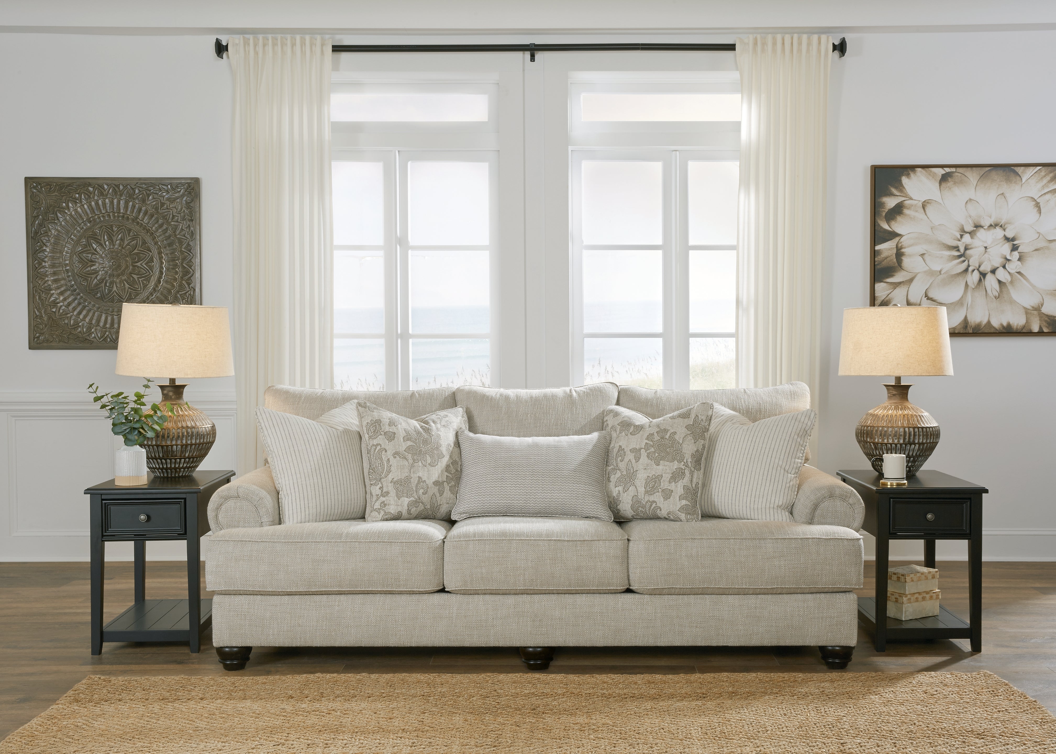 Floridian Furniture - Ashley Furniture - Asanti Living Room - Sofa / Fog - 1320138