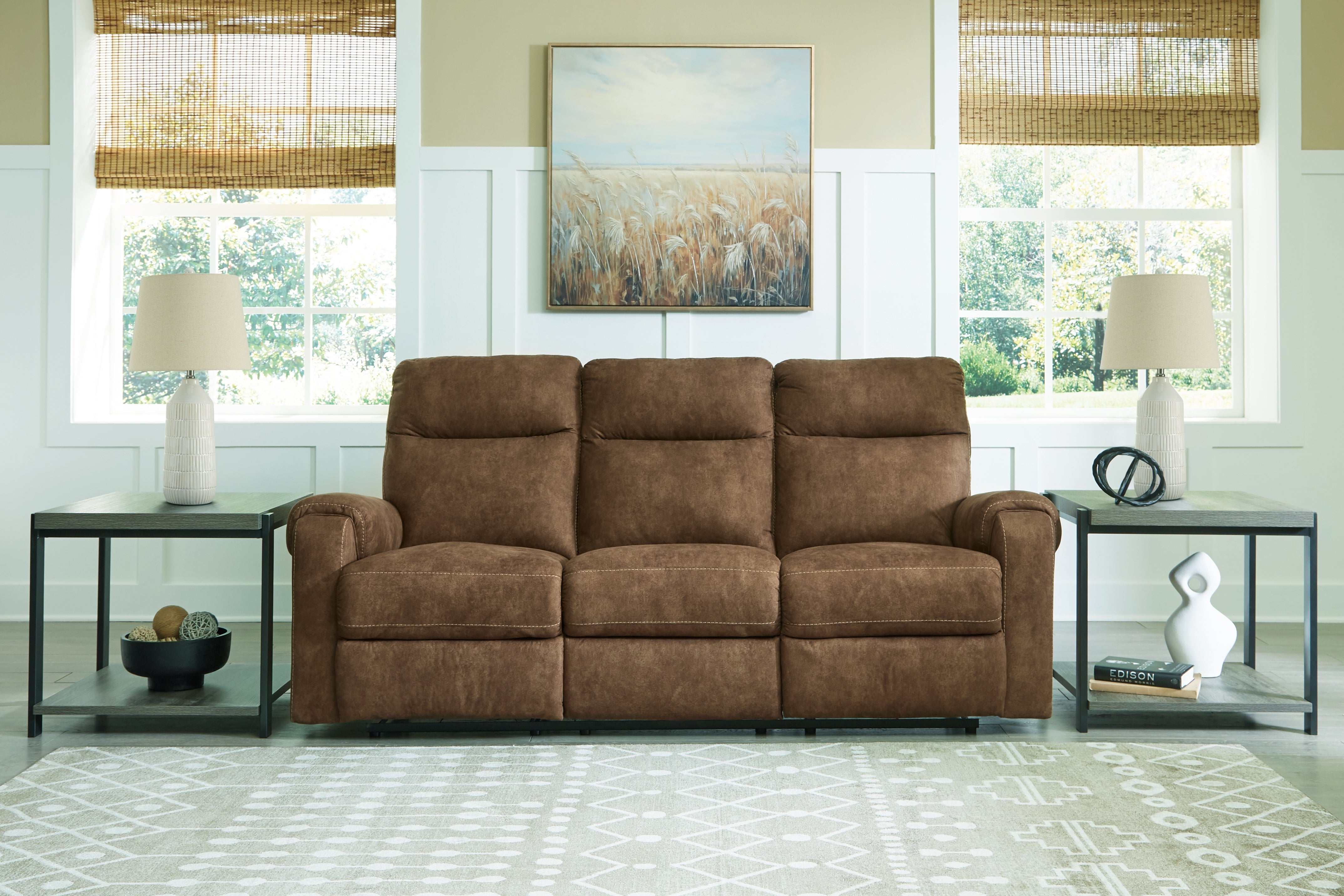 Floridian Furniture - Ashley Furniture - Edenwold Living Room - Reclining Sofa / Brindle - 1380588