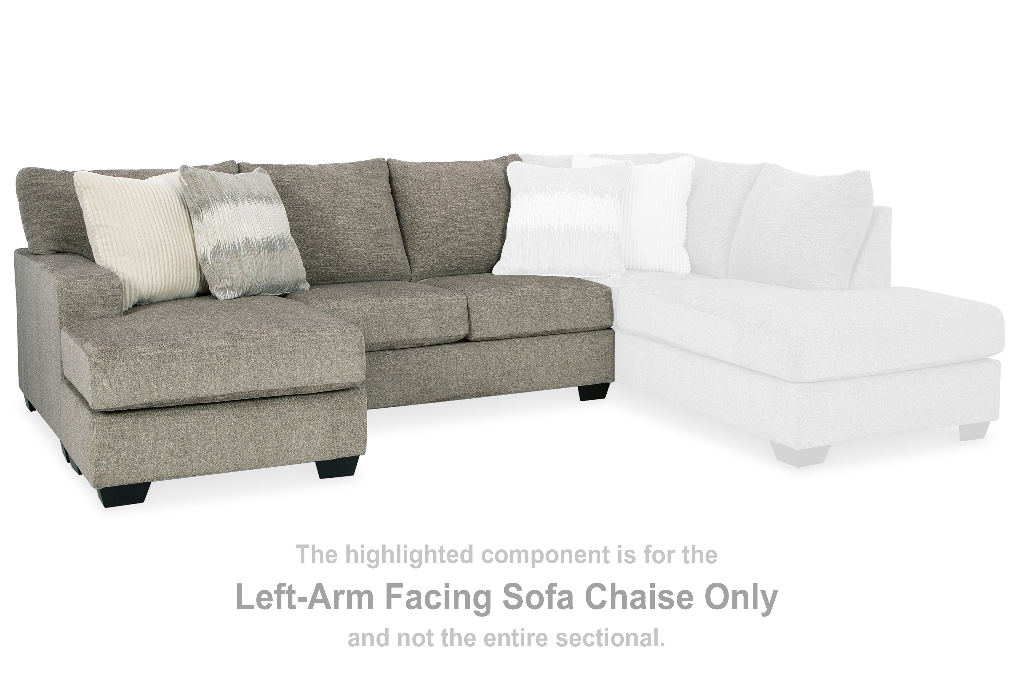 Floridian Furniture - Ashley Furniture - Creswell Sectional - LAF Sofa Chaise / Stone - 1530502