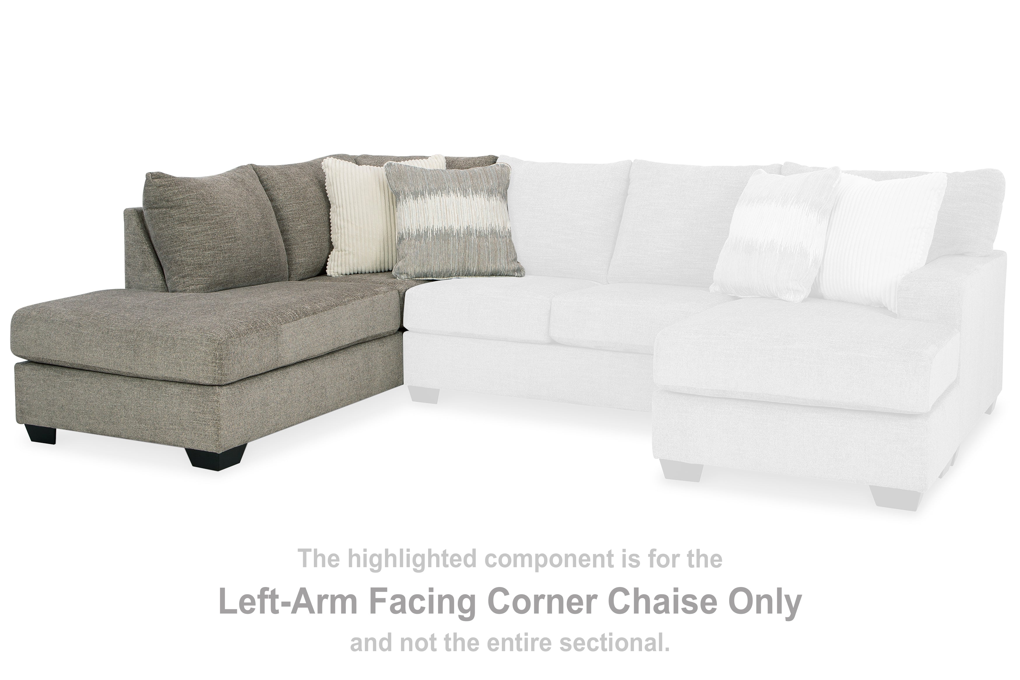 Floridian Furniture - Ashley Furniture - Creswell Sectional - LAF Corner Chaise / Stone - 1530516