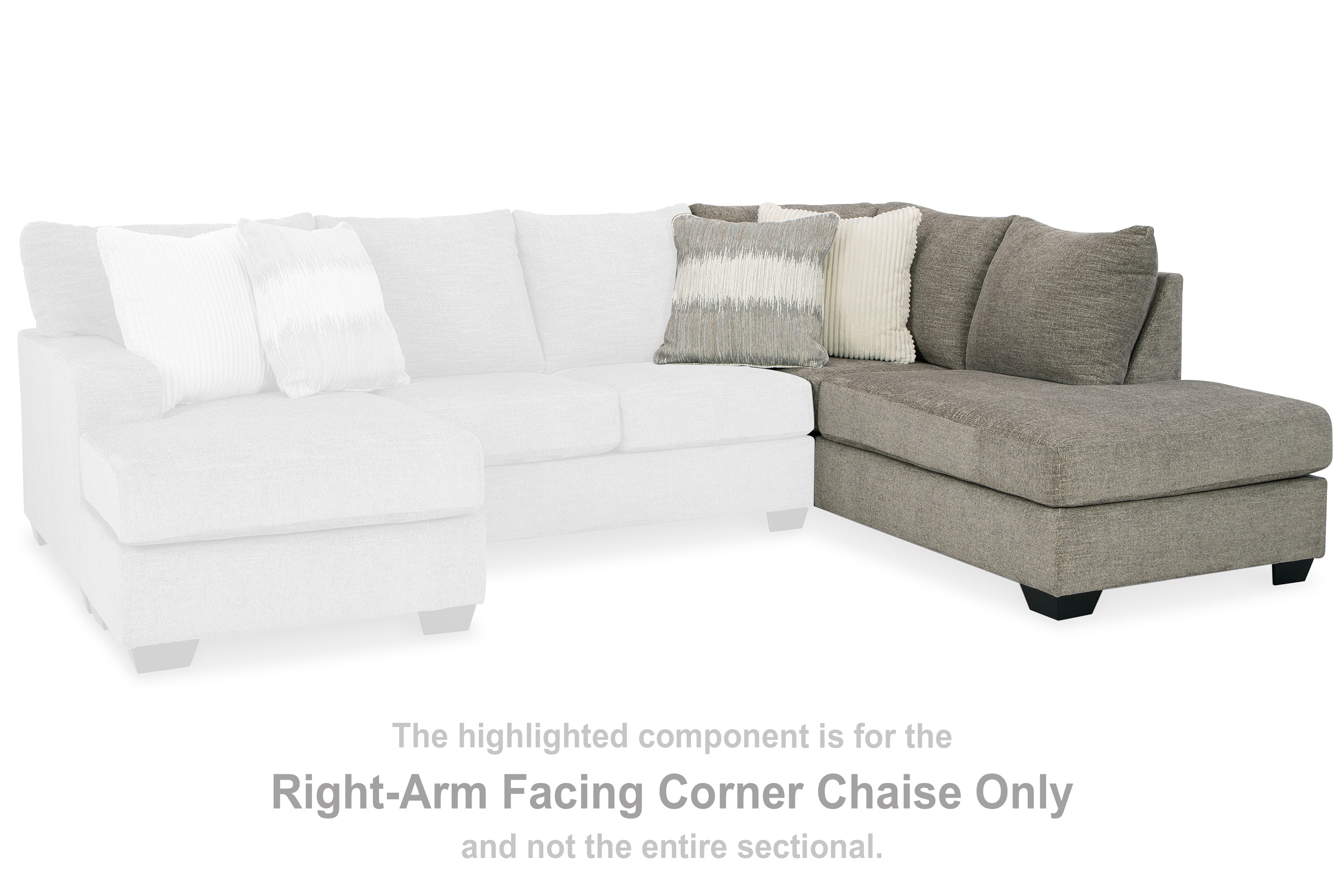 Floridian Furniture - Ashley Furniture - Creswell Sectional - RAF Corner Chaise / Stone - 1530517
