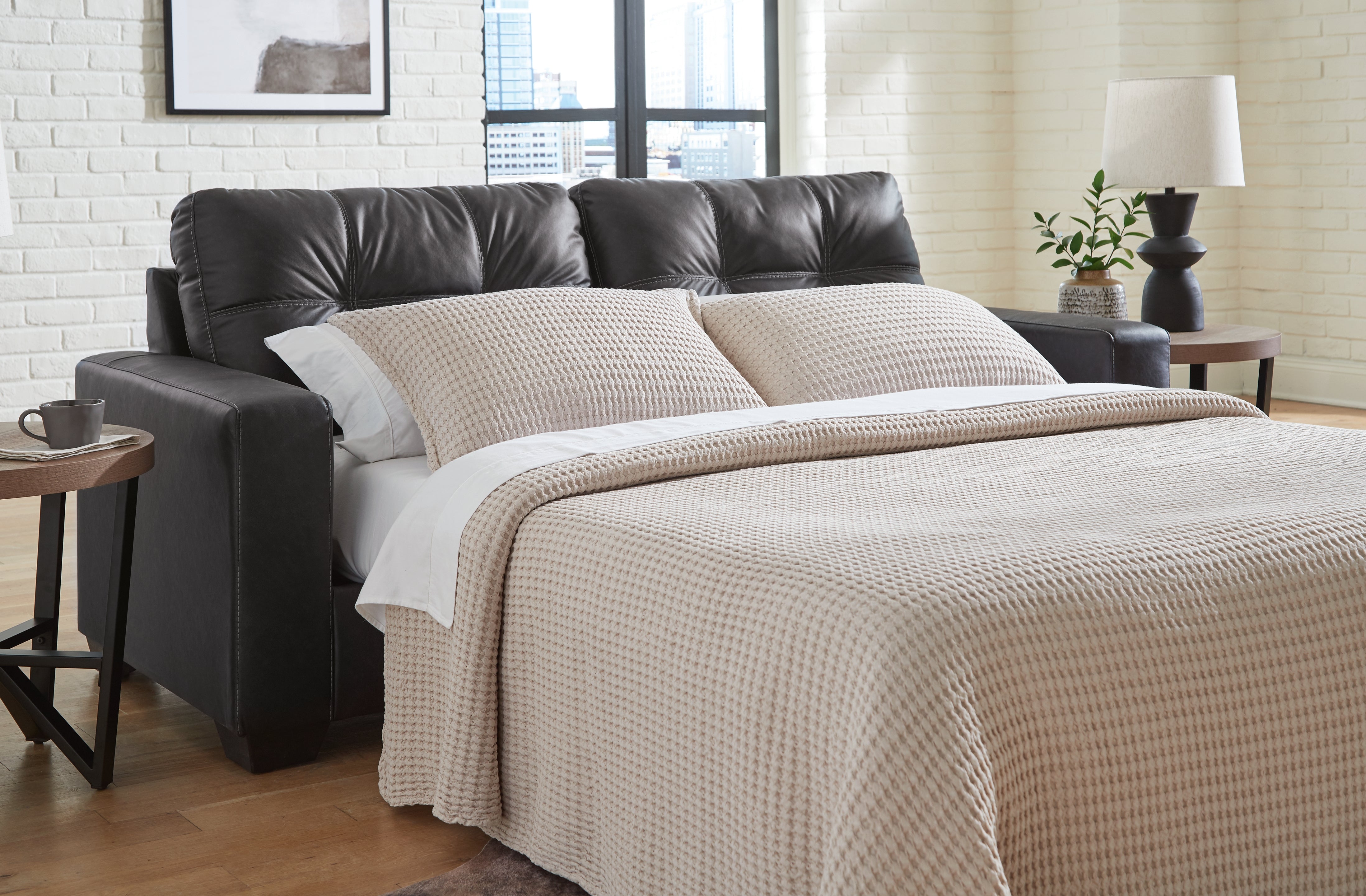 Floridian Furniture - Ashley Furniture - Barlin Mills Living Room - Queen Sofa Sleeper / Carbon - 1700439