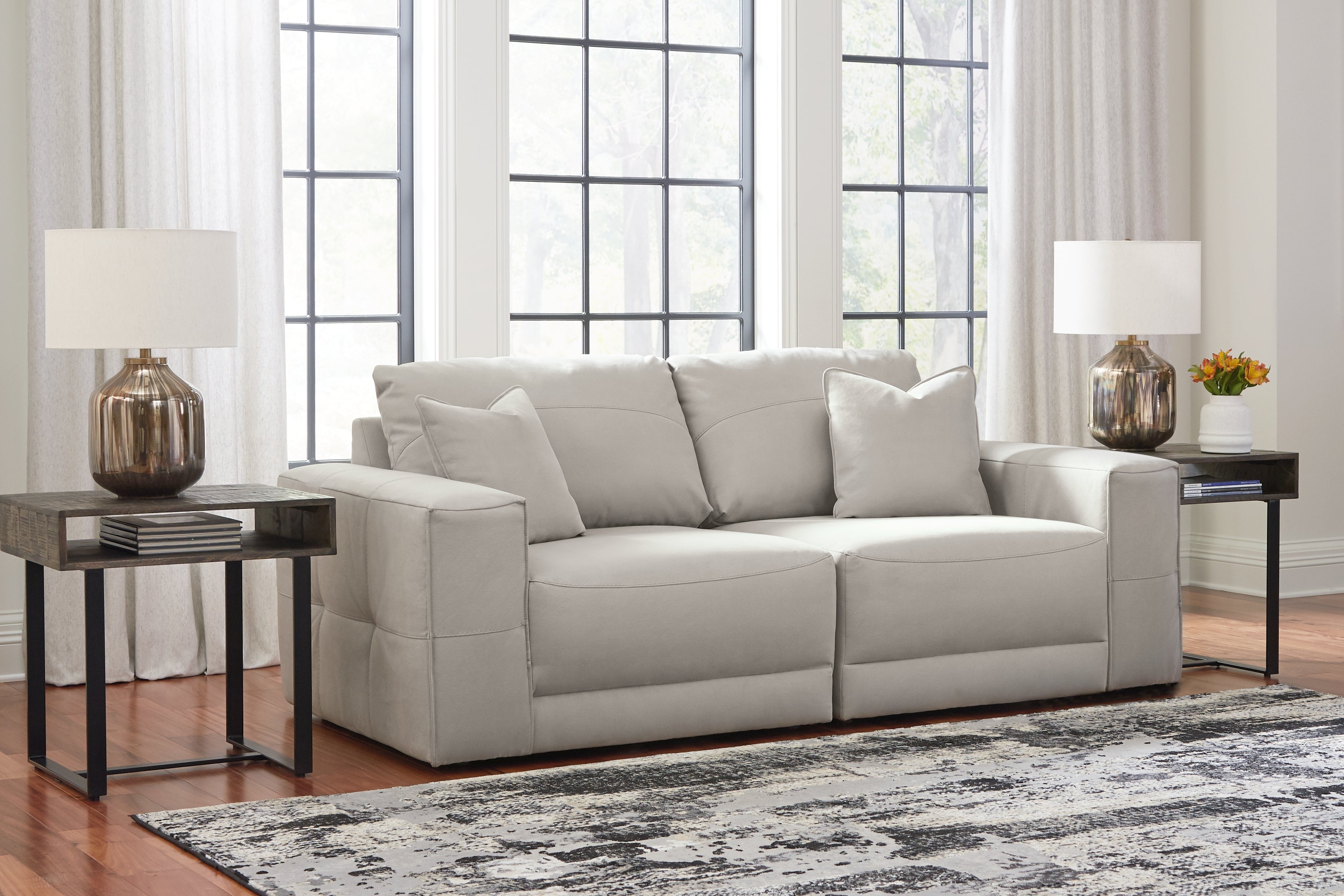 Floridian Furniture - Ashley Furniture - Next-Gen Gaucho Sectional - RAF 2-Piece Sectional Loveseat / Gray - 18304S3
