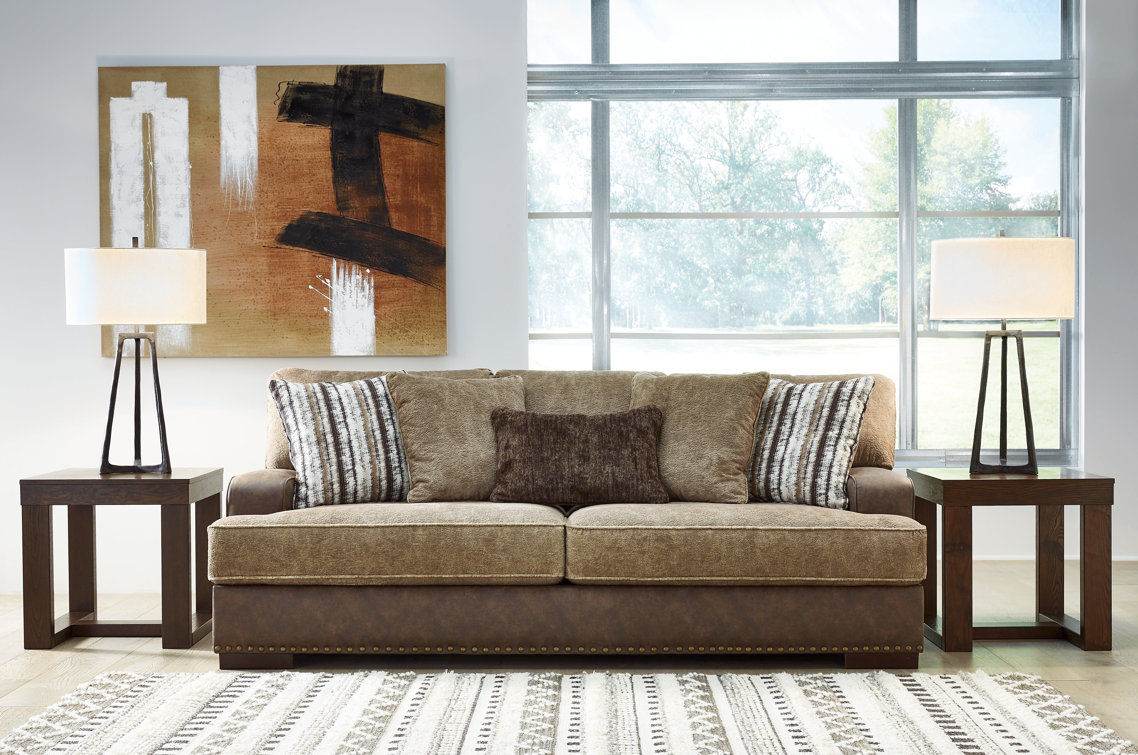 Floridian Furniture - Ashley Furniture - Alesbury Living Room - Sofa / Chocolate - 1870438
