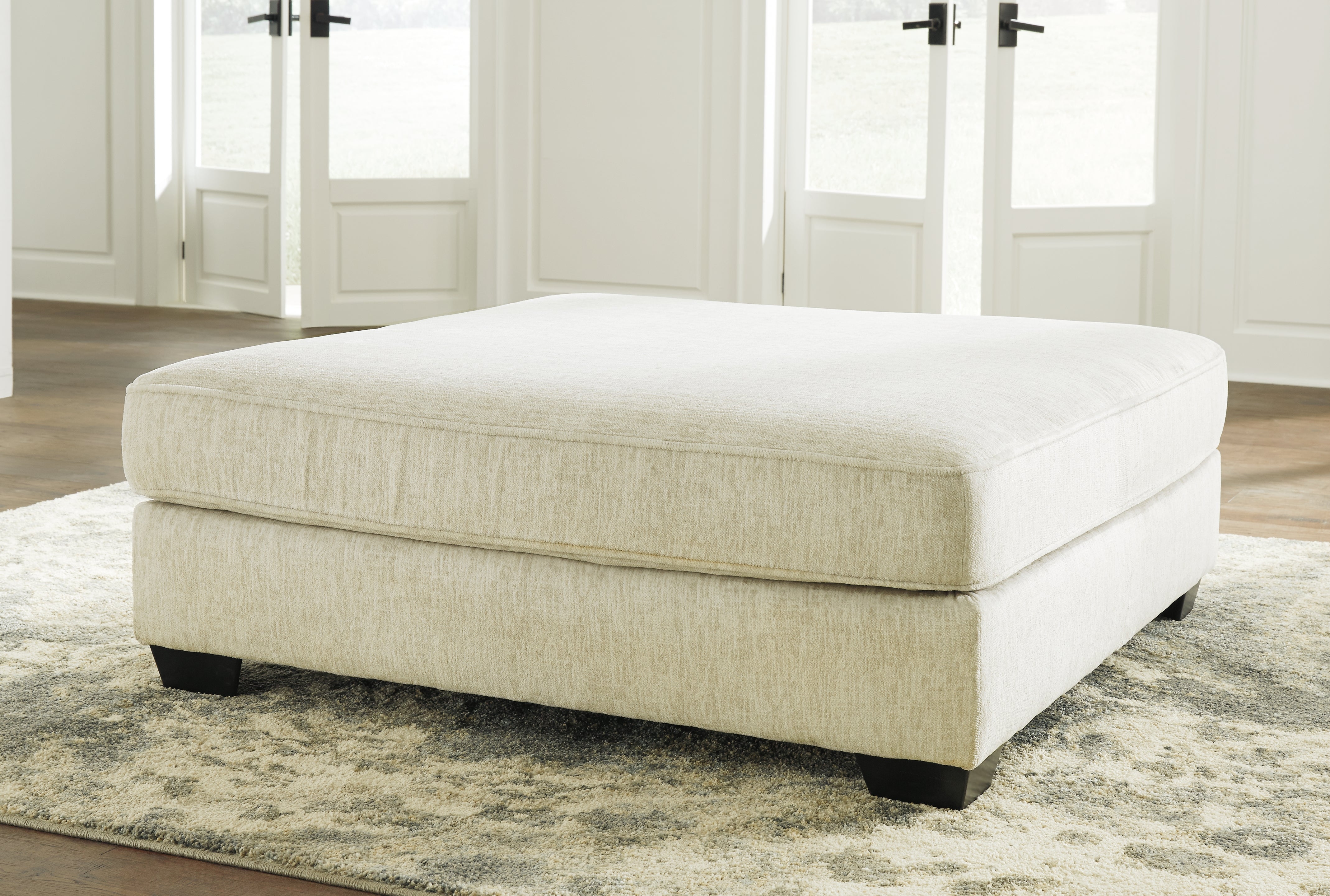 Floridian Furniture - Ashley Furniture - Rawcliffe Living Room - Oversized Accent Ottoman / Parchment - 1960408