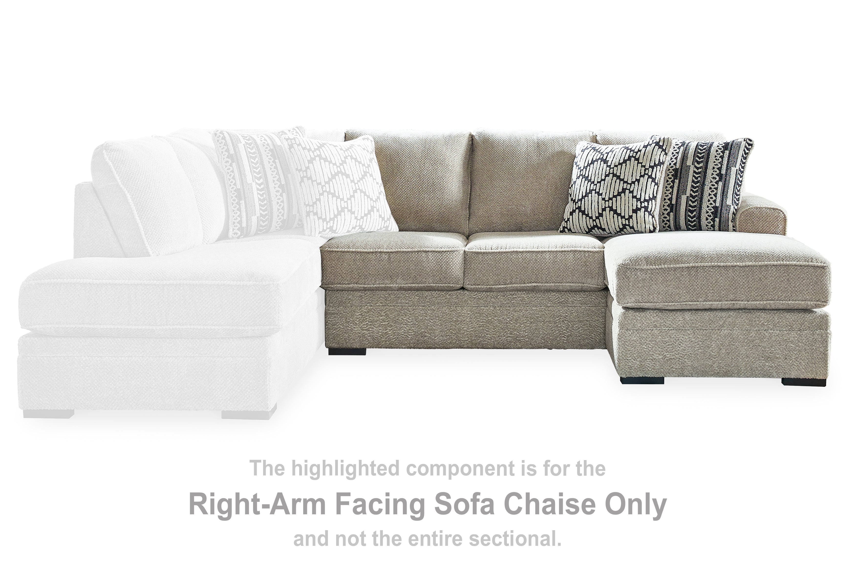 Floridian Furniture - Ashley Furniture - Calnita Sectional - RAF Sofa Chaise / Sisal - 2050203