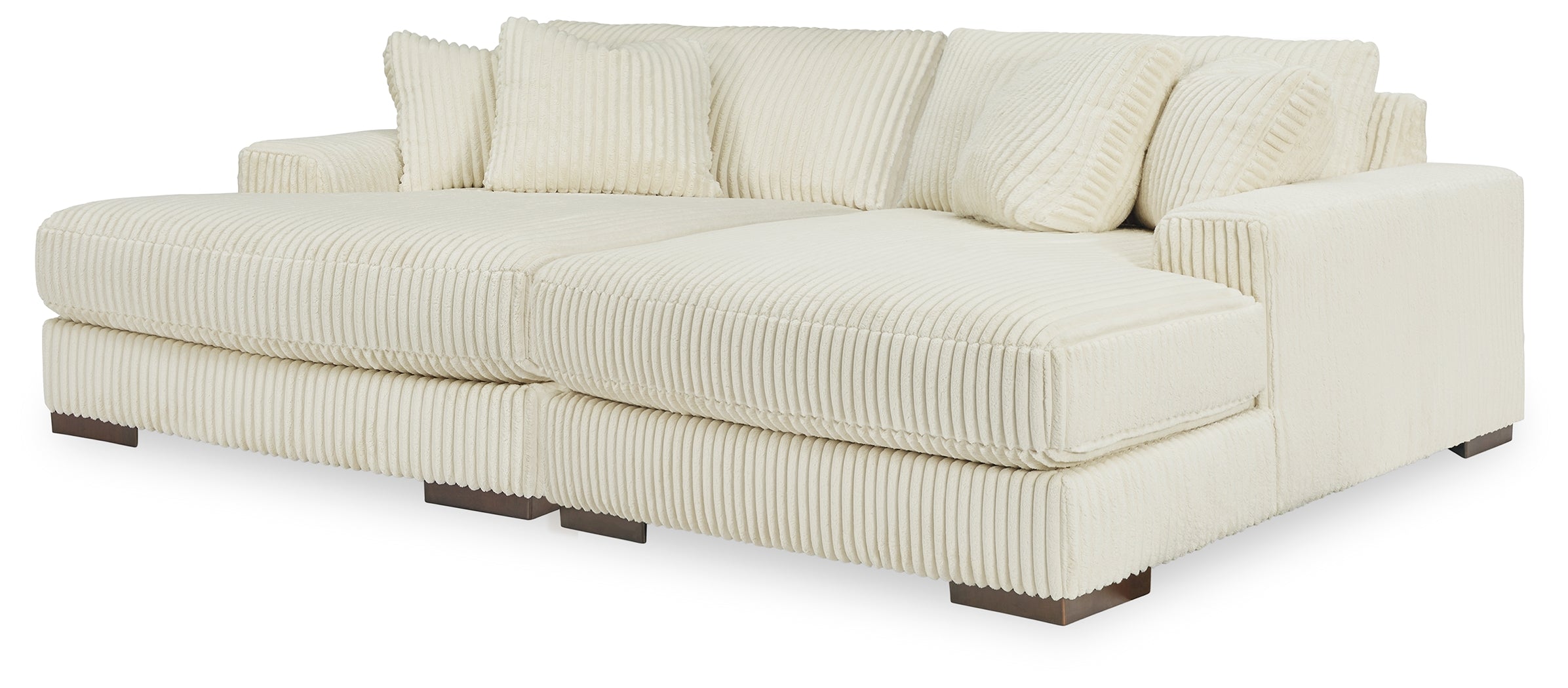 Floridian Furniture - Ashley Furniture - Lindyn Sectional - RAF Super Chaise / Ivory - 21104S16
