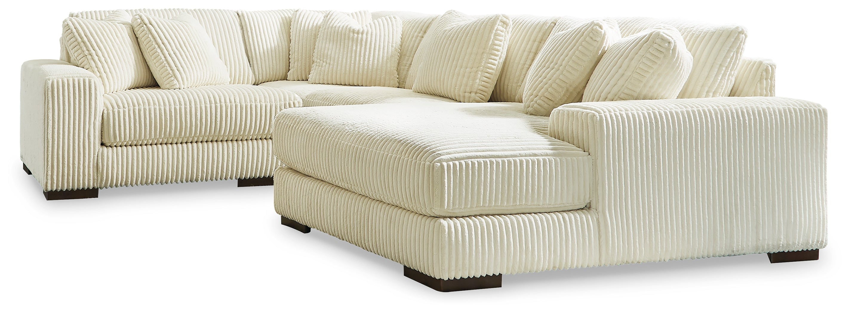 Floridian Furniture - Ashley Furniture - Lindyn Sectional - RAF 4-Piece Sectional with Chaise / Ivory - 21104S15