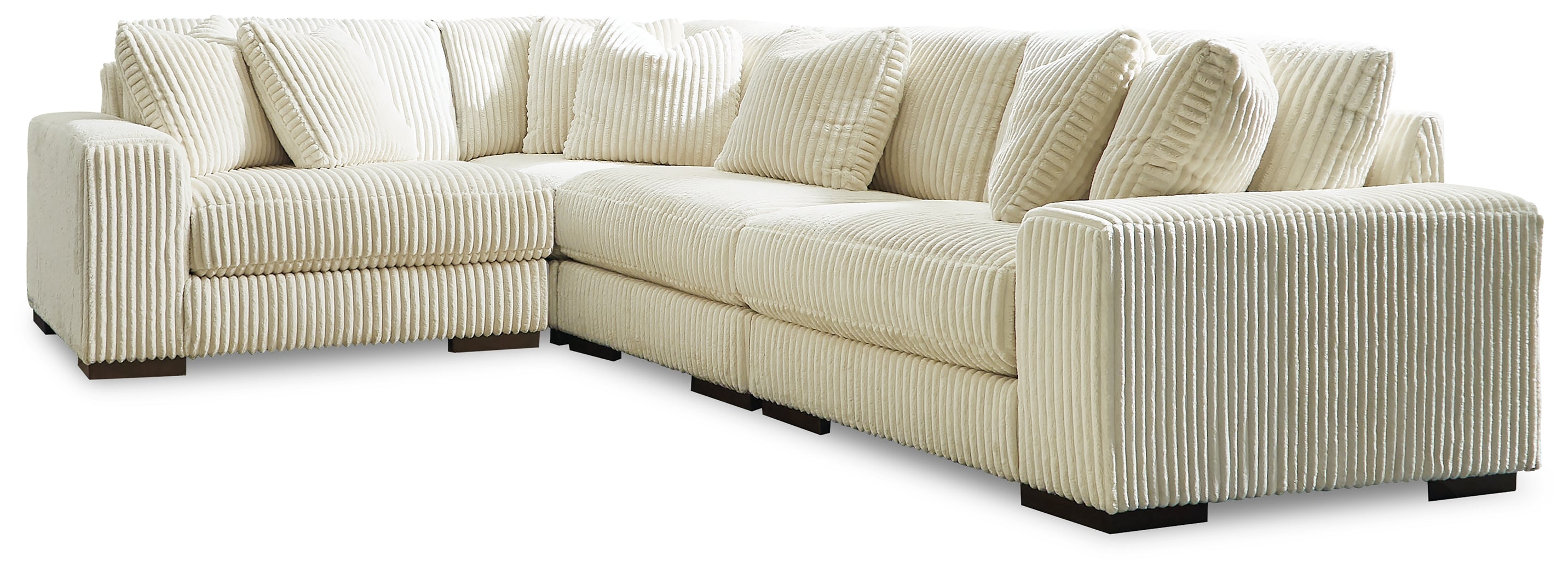 Floridian Furniture - Ashley Furniture - Lindyn Sectional - RAF 4-Piece Sectional / Ivory - 21104S8