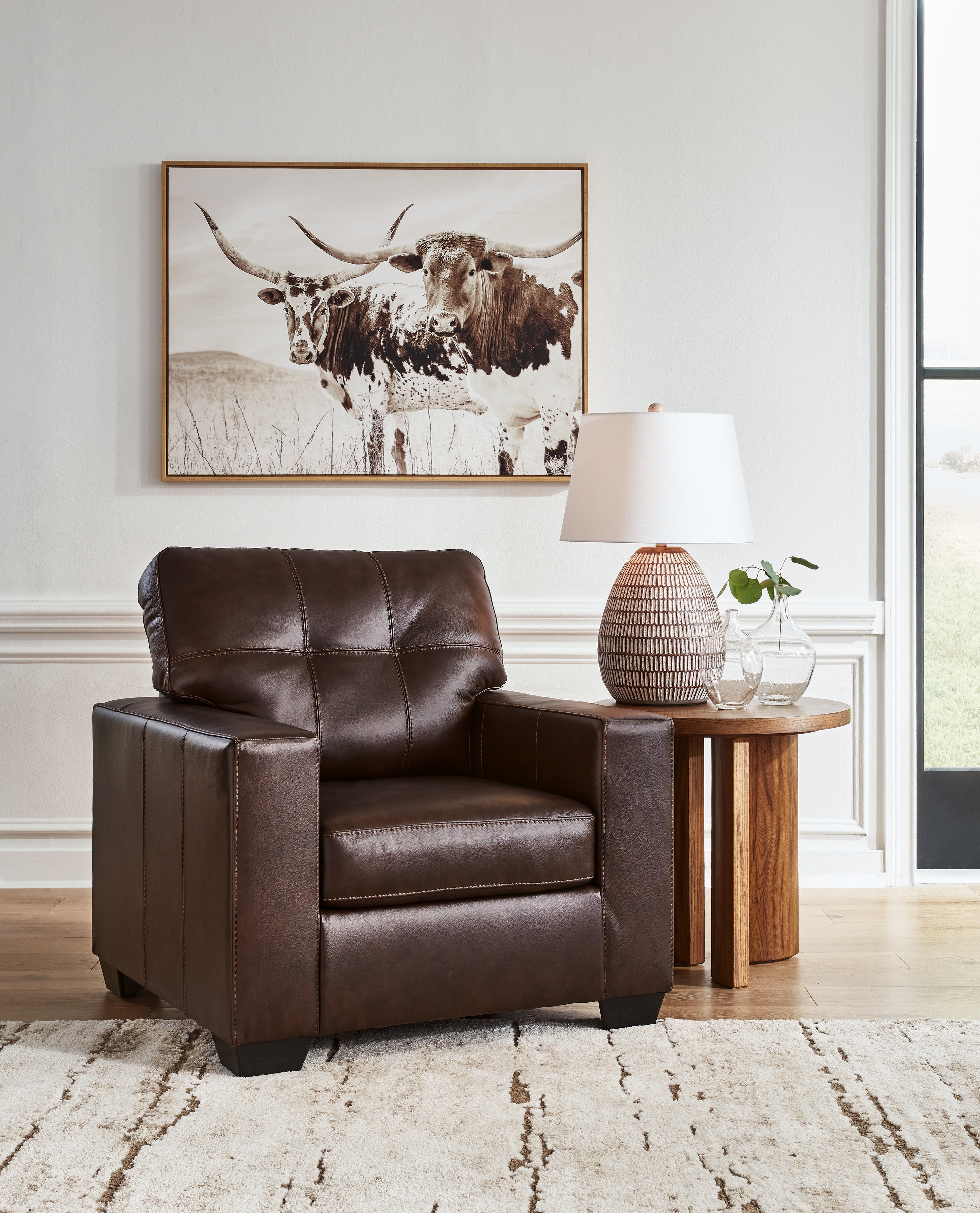 Floridian Furniture - Ashley Furniture - Santorine Living Room - Chair / Dark Brown - 2170620