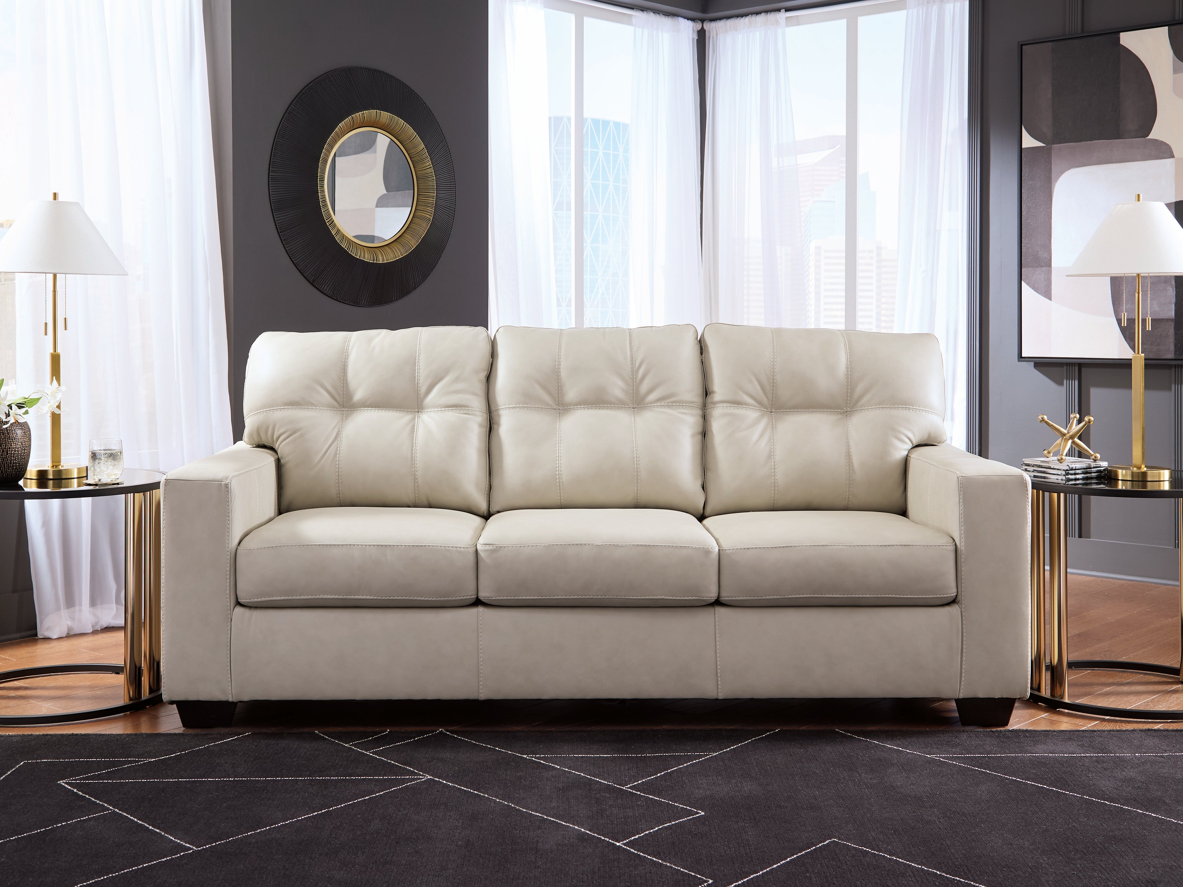 Floridian Furniture - Ashley Furniture - Santorine Living Room - Sofa / Bone - 2170838
