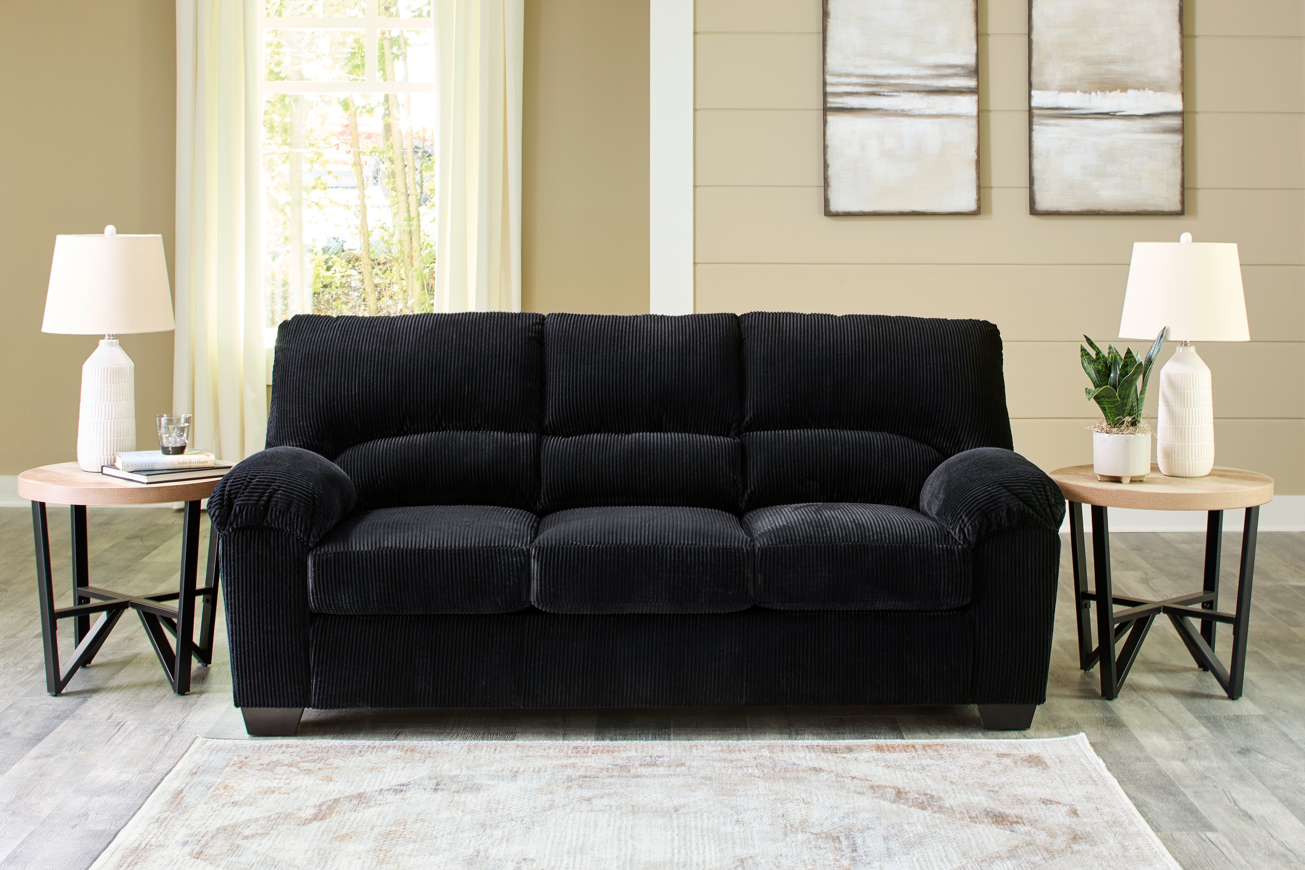 Floridian Furniture - Ashley Furniture - SimpleJoy Living Room - Sofa / Onyx - 2420438