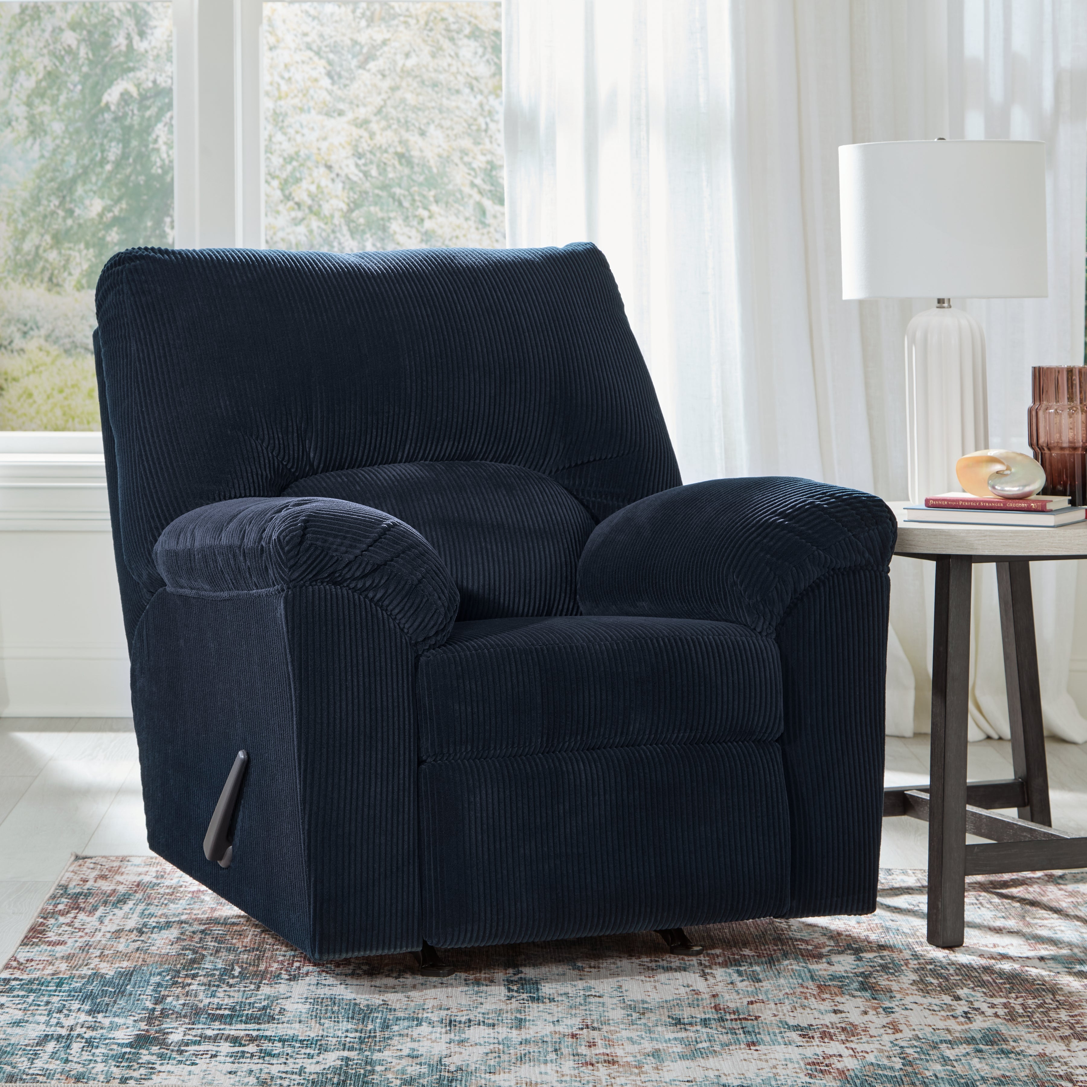 Floridian Furniture - Ashley Furniture - SimpleJoy Living Room - Rocker Recliner / Navy - 2420525