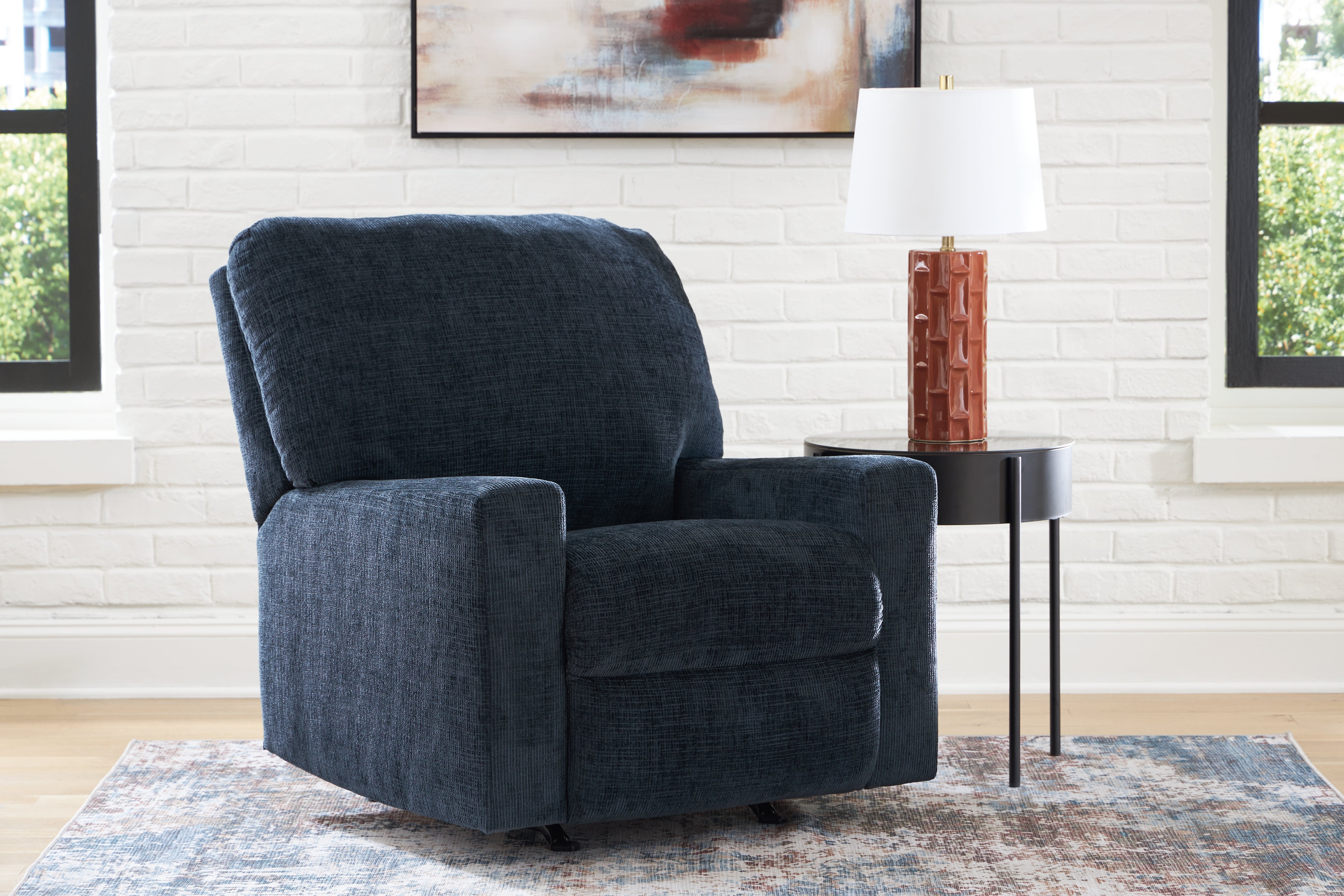 Floridian Furniture - Ashley Furniture - Aviemore Living Room - Rocker Recliner / Ink - 2430325