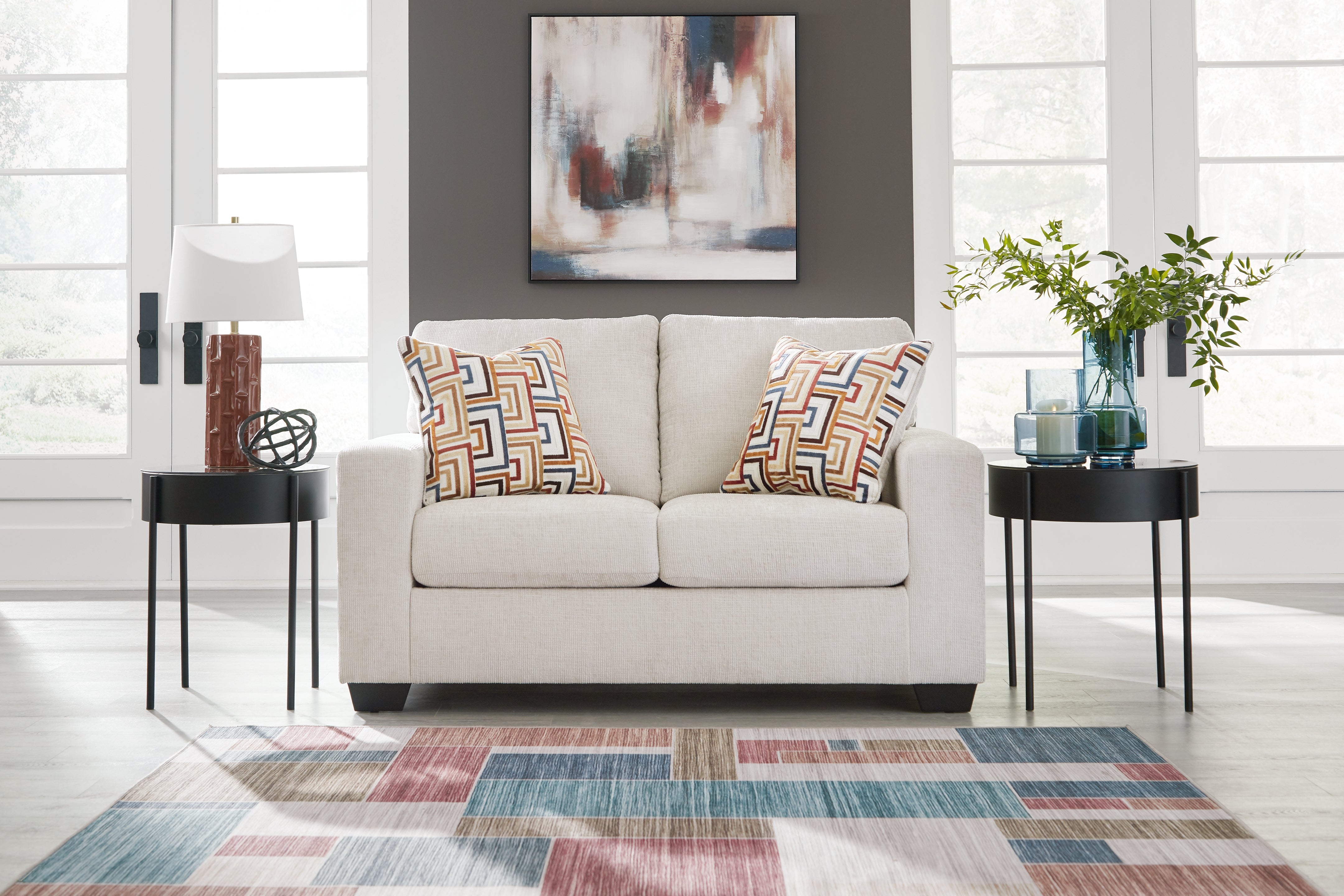 Floridian Furniture - Ashley Furniture - Aviemore Living Room - Loveseat / Stone - 2430535