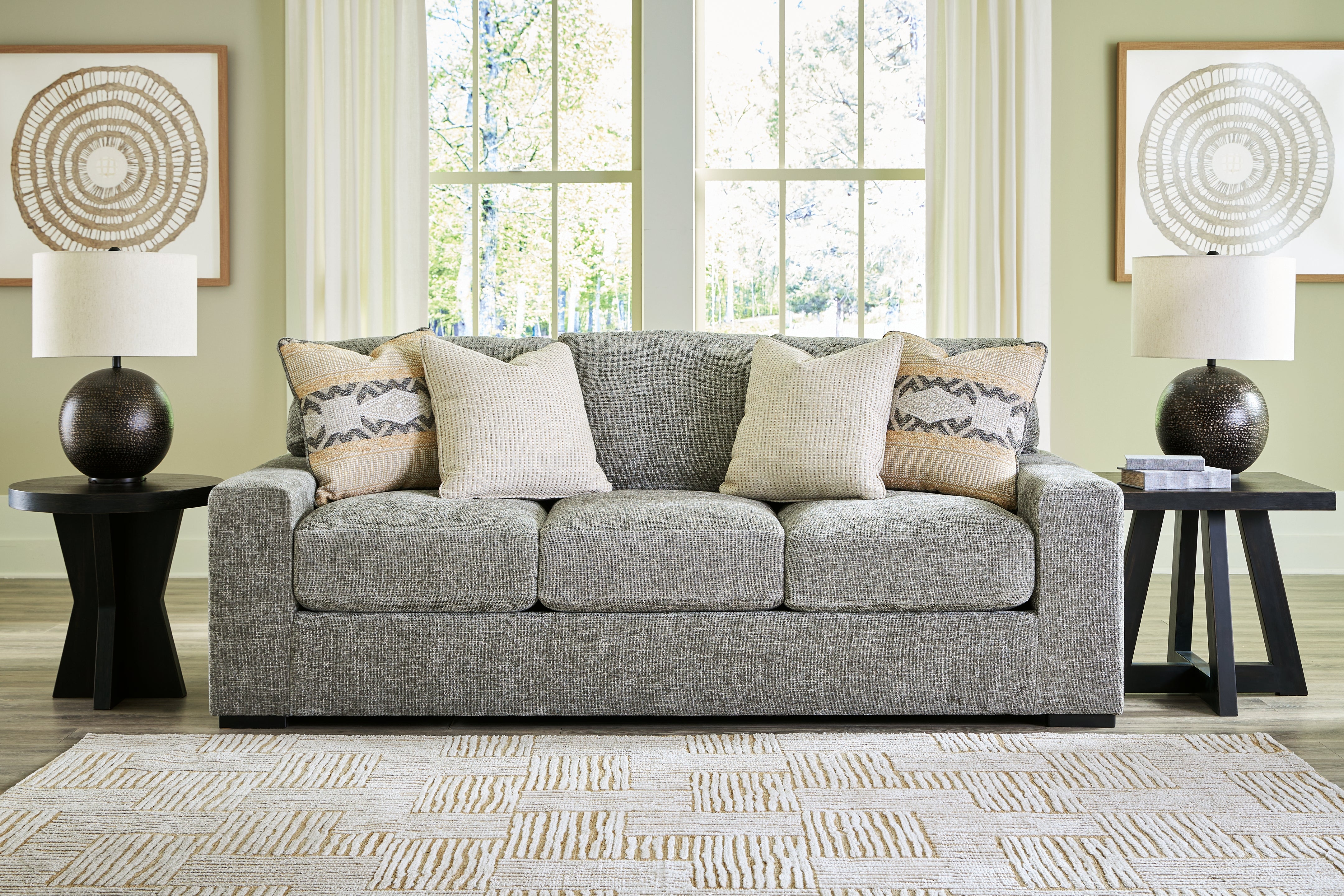 Floridian Furniture - Ashley Furniture - Dunmor Living Room - Sofa / Graphite - 2490438