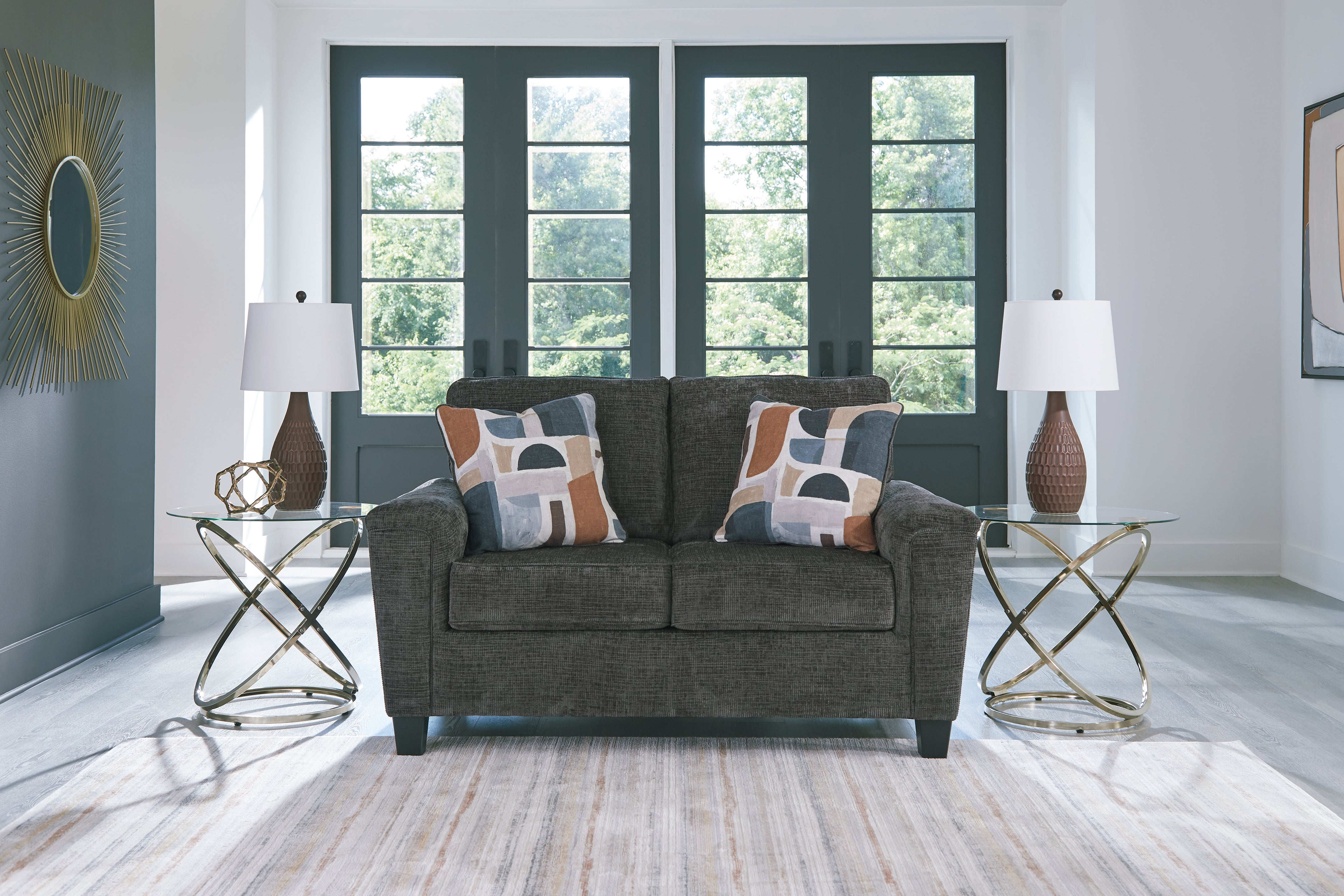 Floridian Furniture - Ashley Furniture - Erinslane Living Room - Loveseat / Dusk - 2520635