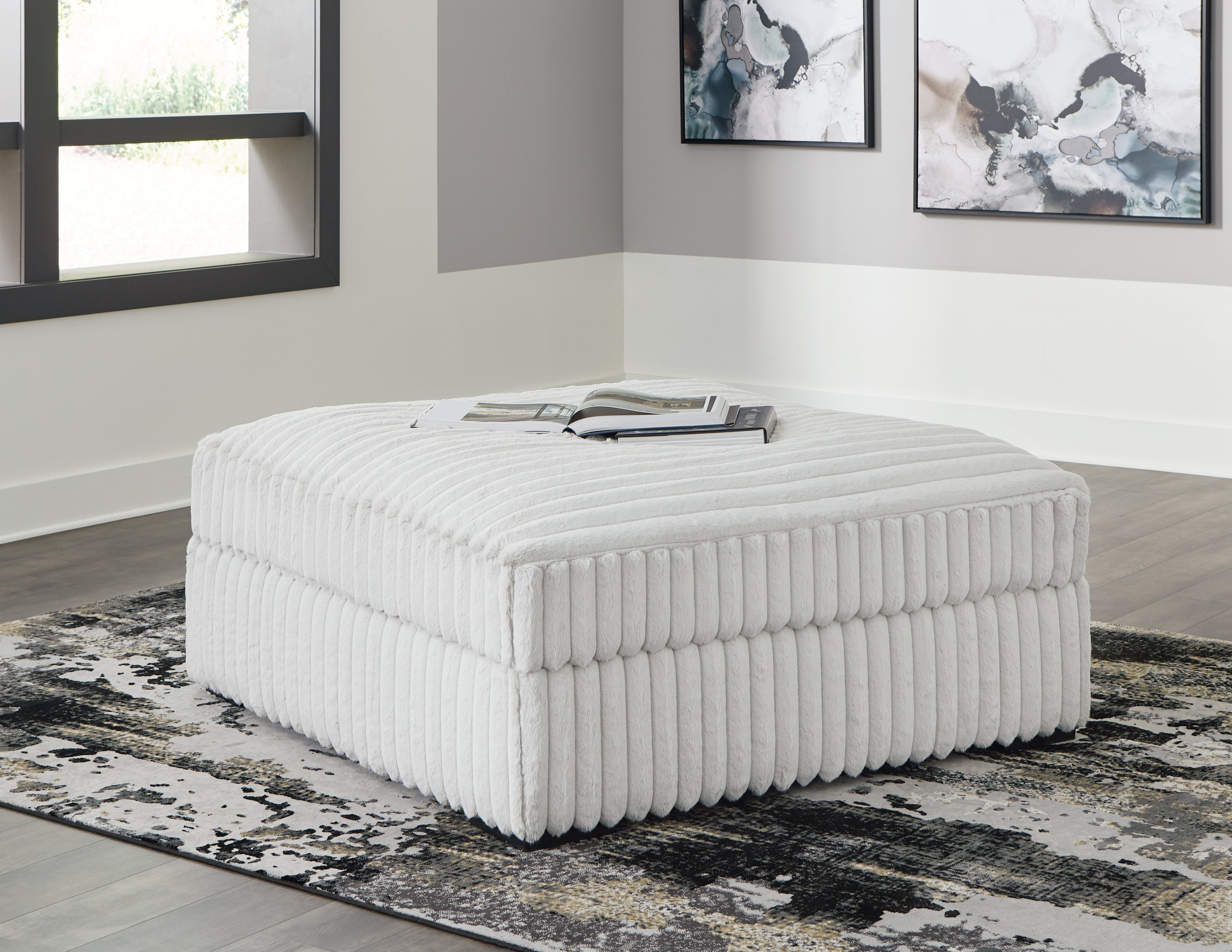 Floridian Furniture - Ashley Furniture - Stupendous Living Room - Oversized Accent Ottoman / Alloy - 2590308