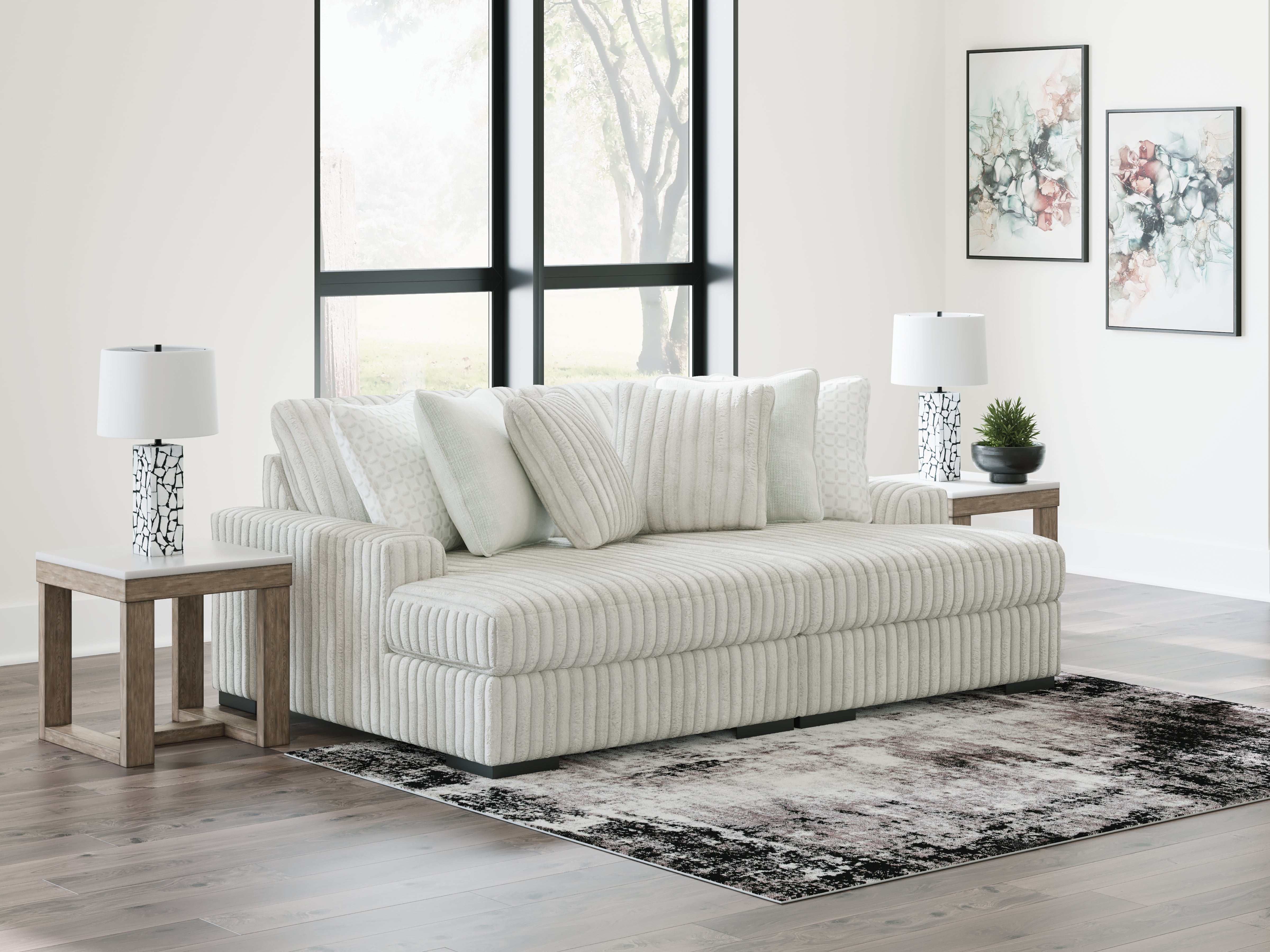 Floridian Furniture - Ashley Furniture - Stupendous Sectional - RAF 2-Piece Sectional with Chaise / Alloy - 25903S6