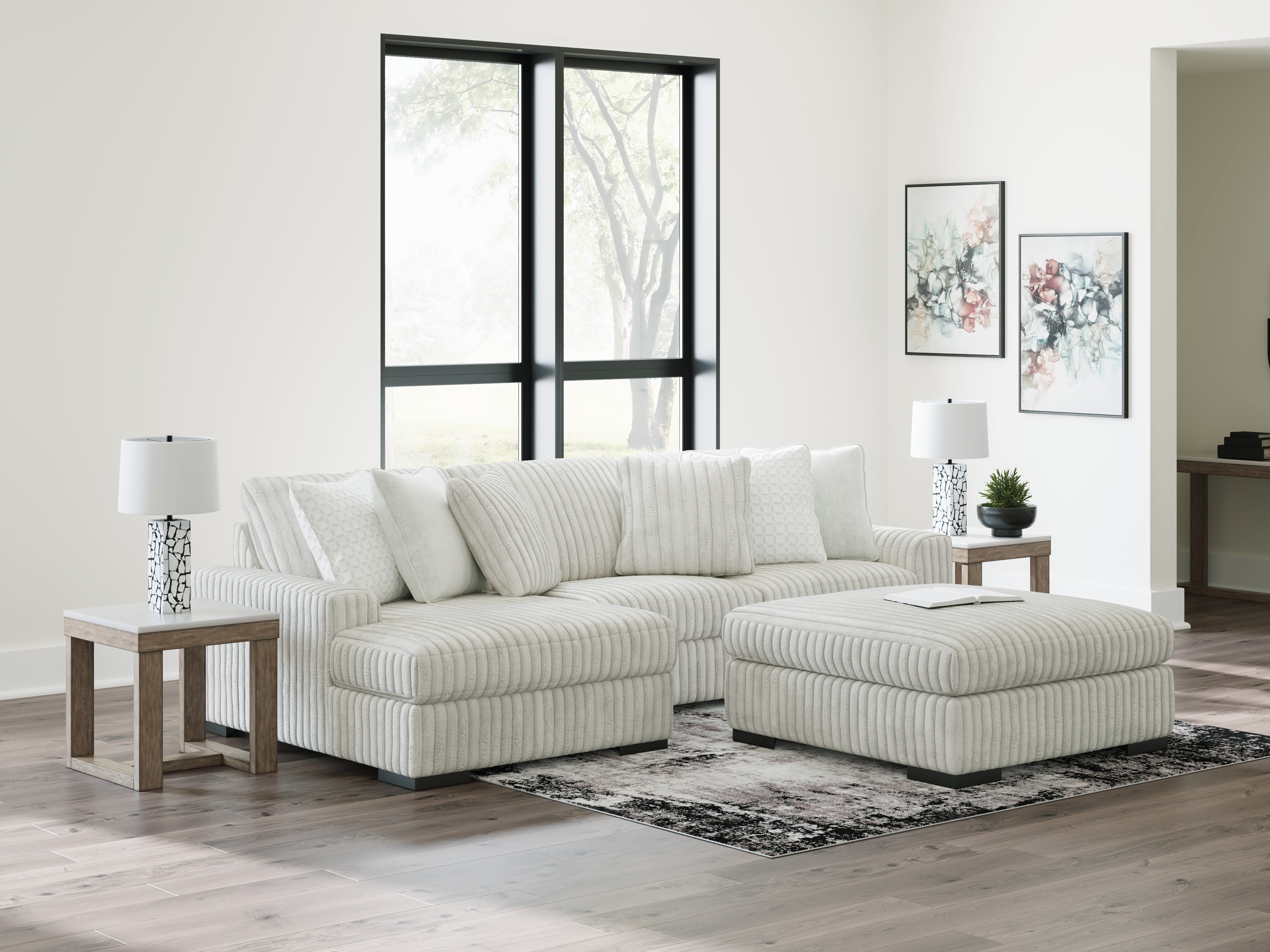 Floridian Furniture - Ashley Furniture - Stupendous Sectional - LAF 2-Piece Sectional with Chaise / Alloy - 25903S7