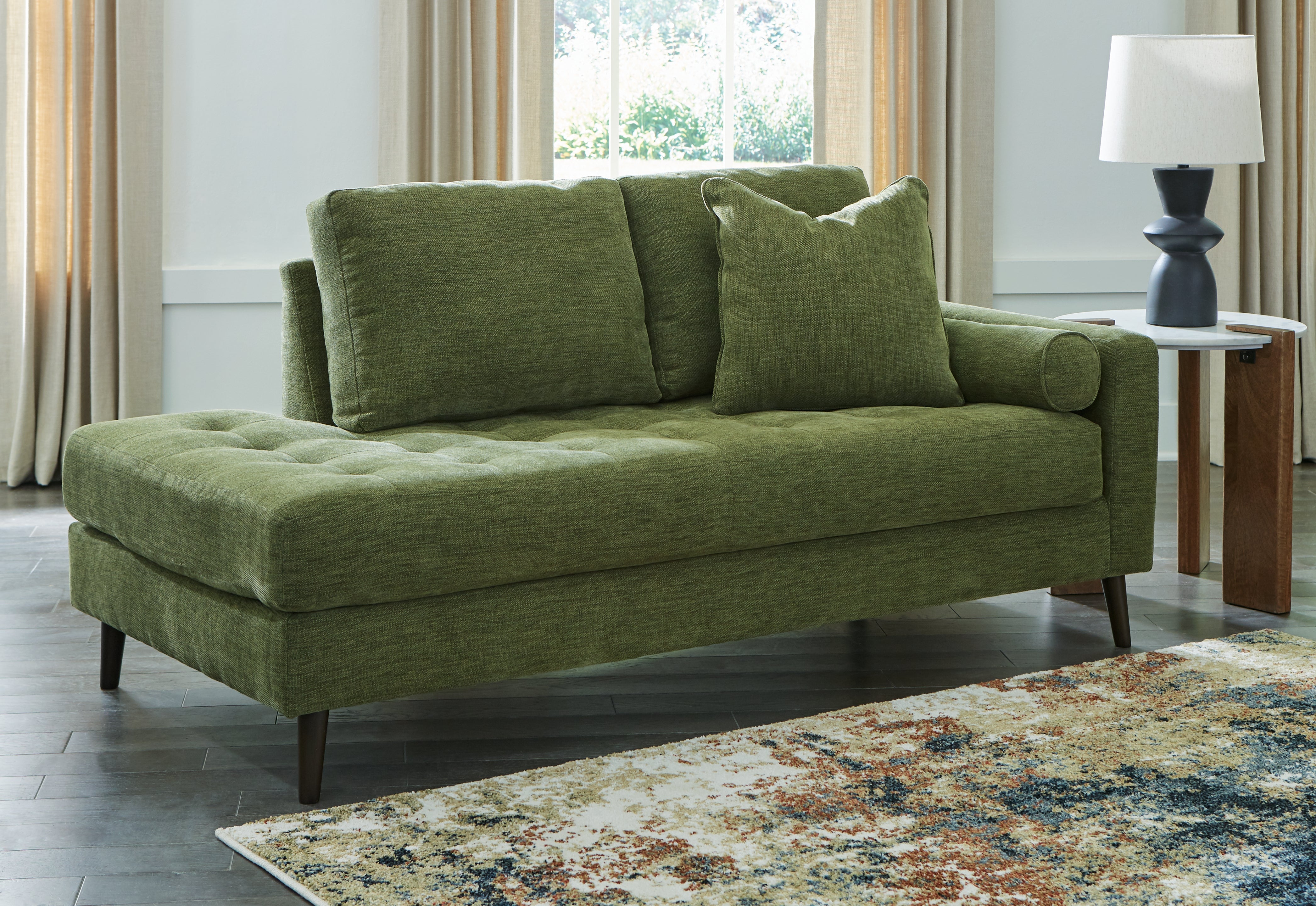 Floridian Furniture - Ashley Furniture - Bixler Living Room - RAF Corner Chaise / Olive - 2610717
