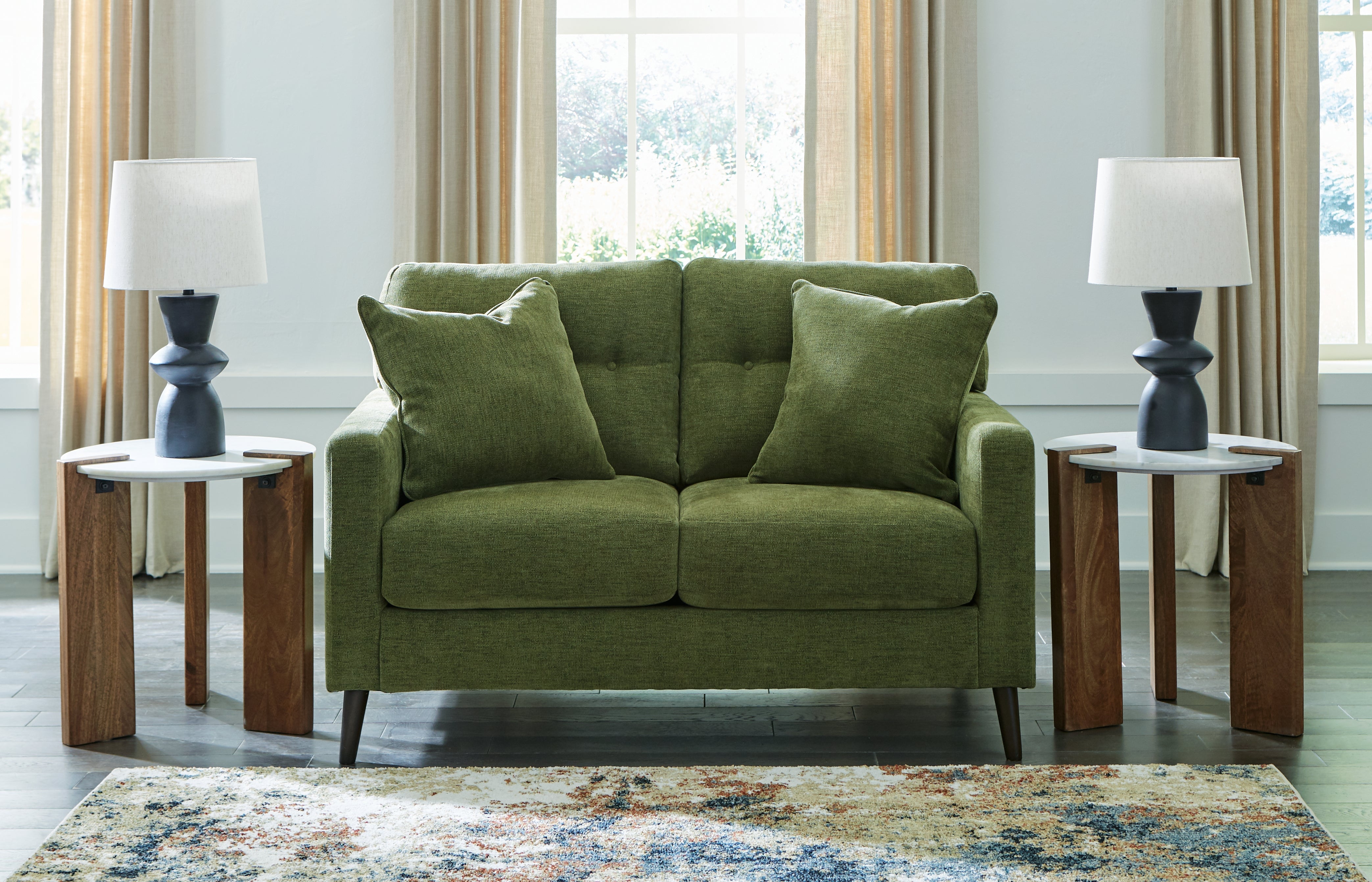 Floridian Furniture - Ashley Furniture - Bixler Living Room - Loveseat / Olive - 2610735