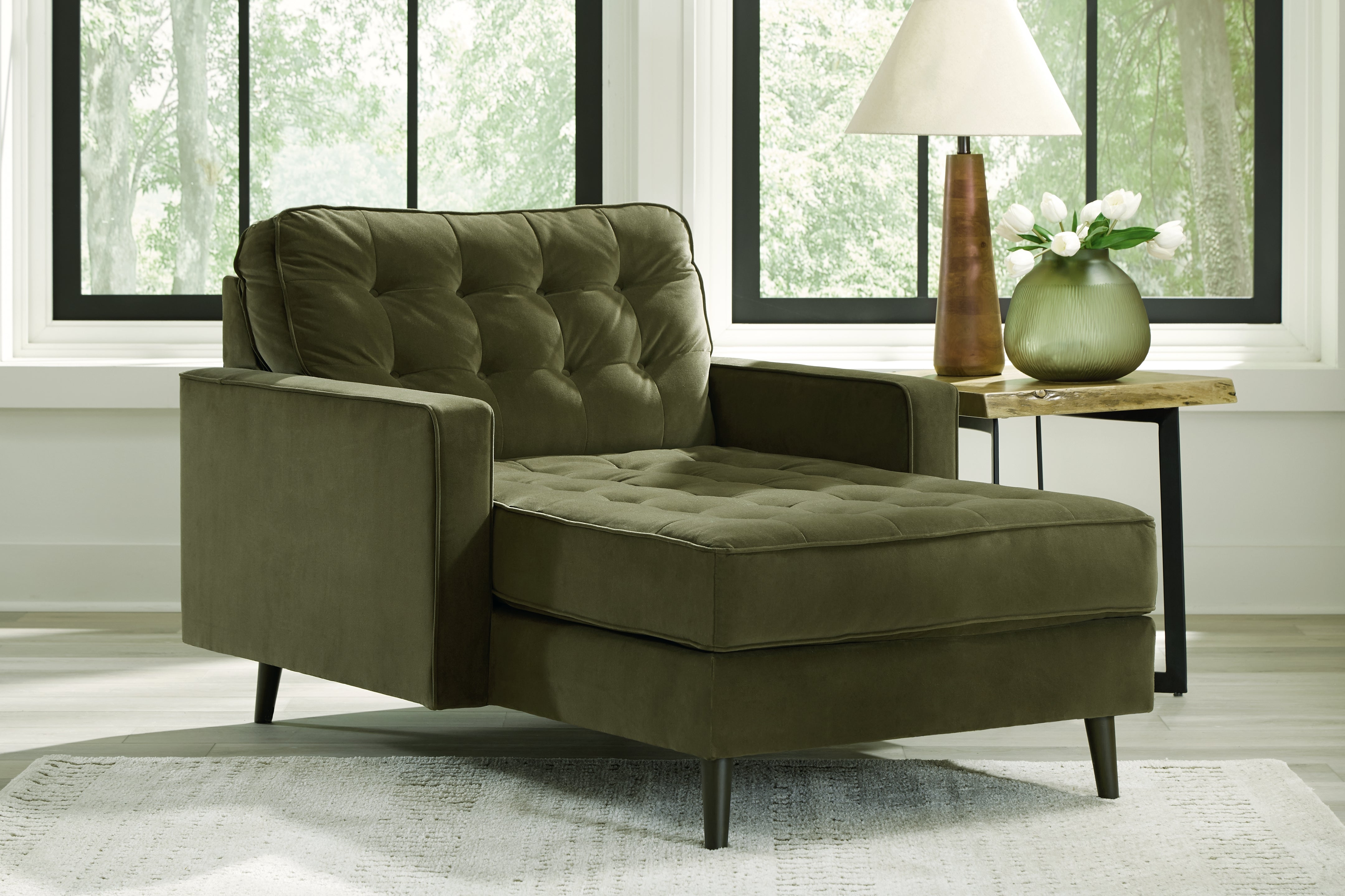 Floridian Furniture - Ashley Furniture - Reveon Lakes Living Room - Chaise / Olive - 2640415