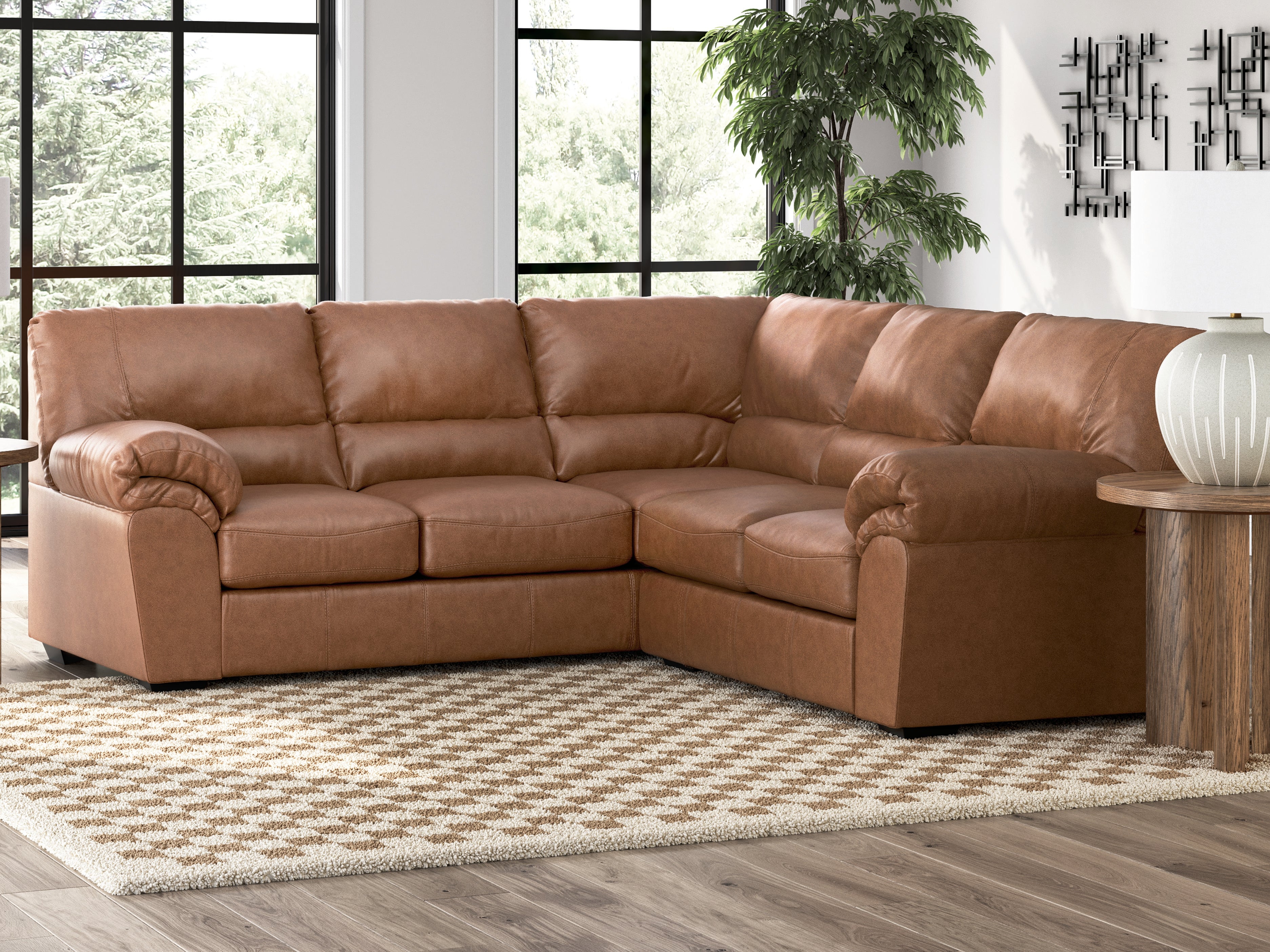 Floridian Furniture - Ashley Furniture - WillowBend Sectional - LAF 2-Piece Sectional / Caramel - PC27704S2