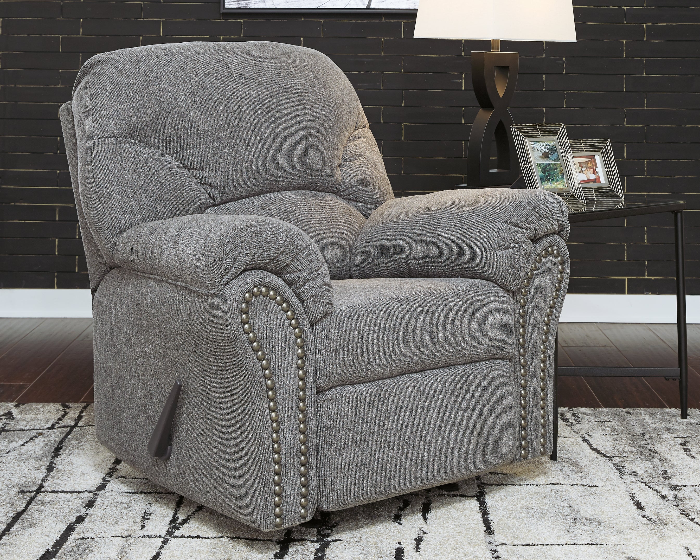 Floridian Furniture - Ashley Furniture - Allmaxx Living Room - Rocker Recliner / Pewter - 2810525